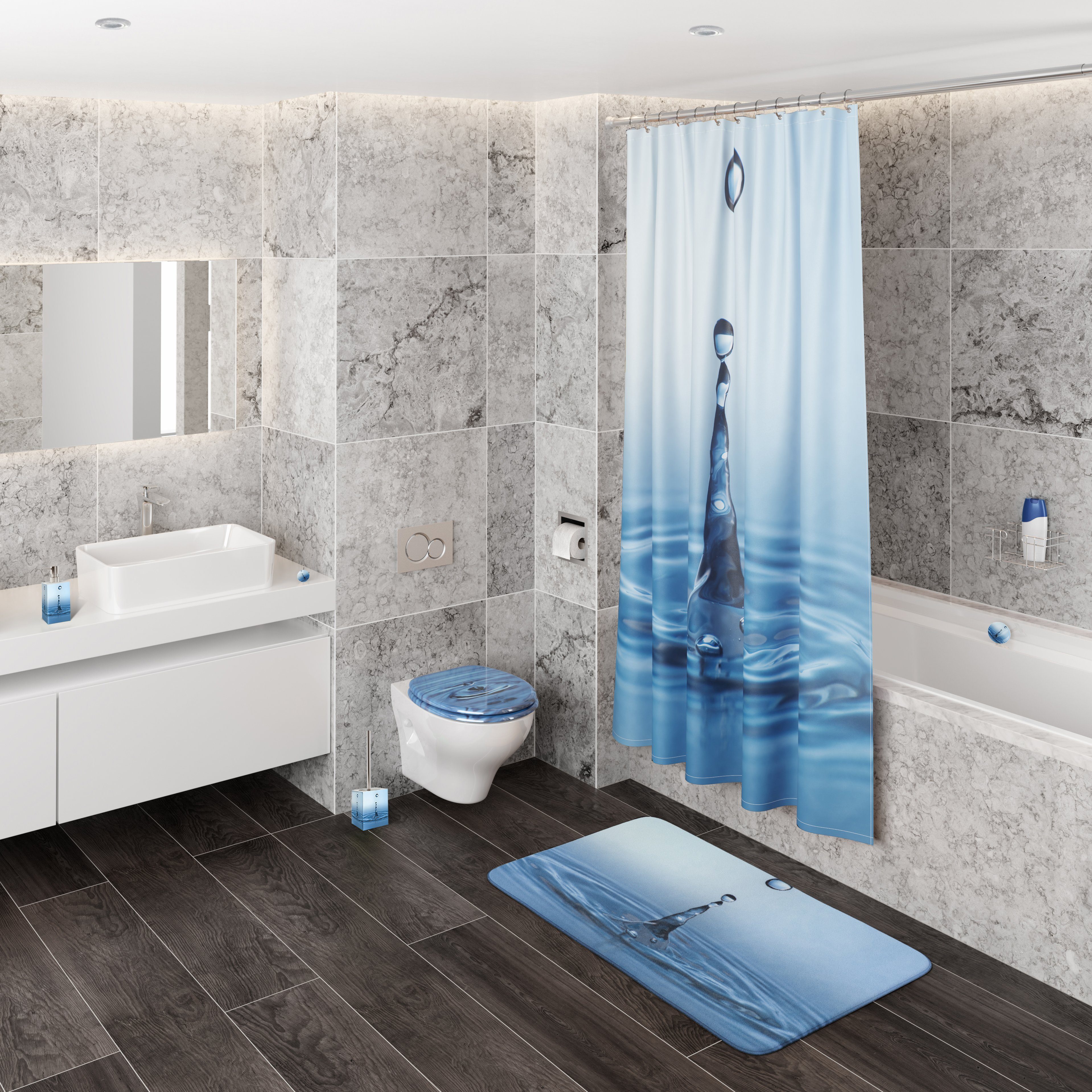 mit WC-Bürste WC-Reinigungsbürste Sanilo & Tropfen, modern auswechselbarem Bürstenkopf stylish,
