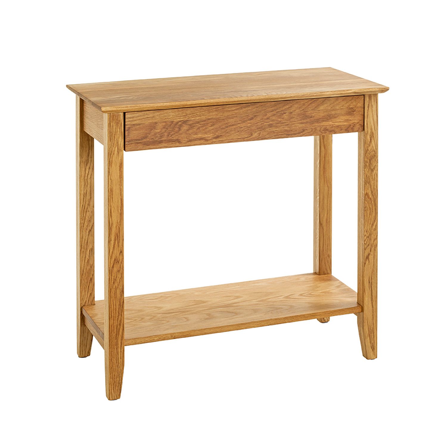 HAKU Konsolentisch Konsole - eiche aus Massivholz - H. 75cm x B. 75cm - Wohnzimmer (1xKonsole, Beistelltisch - Schminktisch), Wandregal - Ablage - Konsolentisch - Sideboard