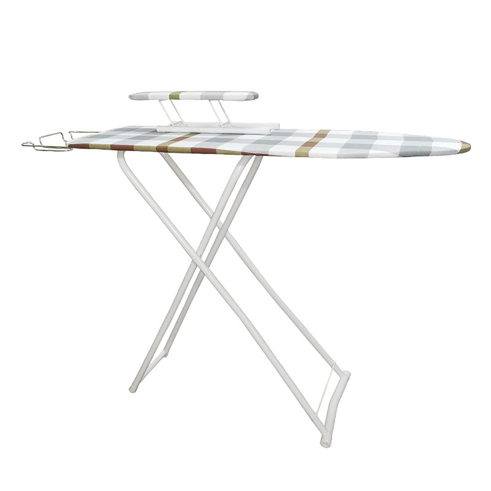 TWSOUL Bügelbrett Bügeltisch mit ausziehbarer mit Bügeleisenablage, 107 x 30cm