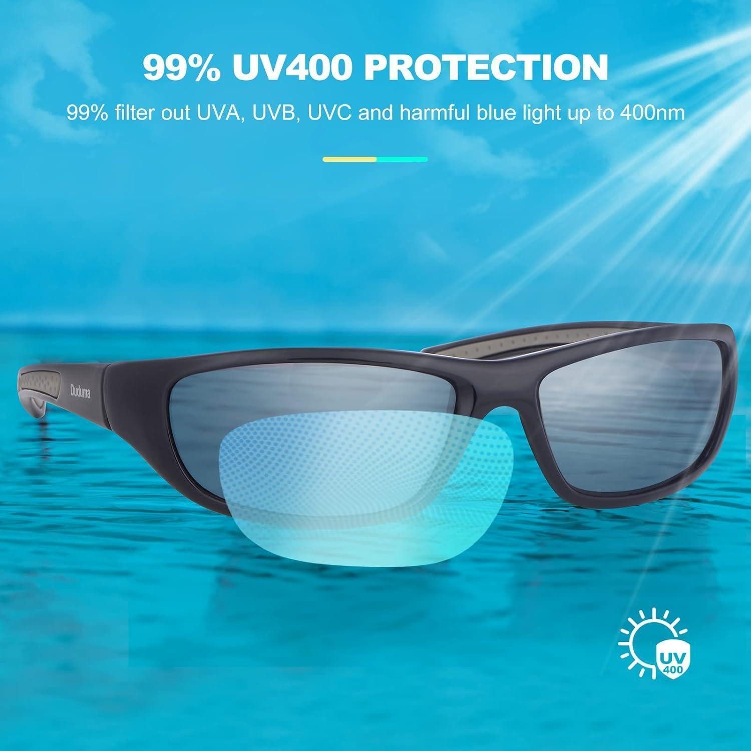 LuxusKollektion Fahrradbrille Sonnenbrille polarisiert UV400 Schwarze Rahmen mit Schwarze Linse