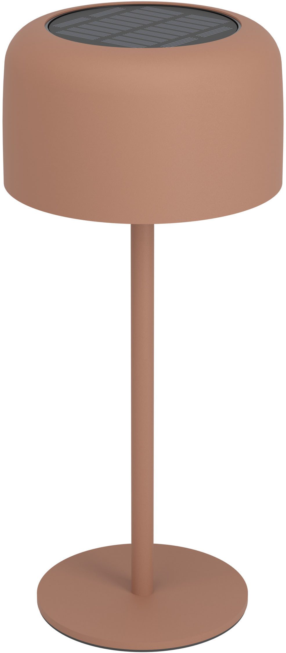 EGLO Tischleuchte ROCCANOVA Tischlampe - Stahl - SOLAR-LED - 2,8W - IP44, Dimmfunktion, USB-Anschluss mit Ladefunktion, mehrere Helligkeitsstufen, LED fest integriert, Warmweiß, Solarleuchte, Außentischleuchte, Akku, Leselampe, H30 x Ø13,5 cm