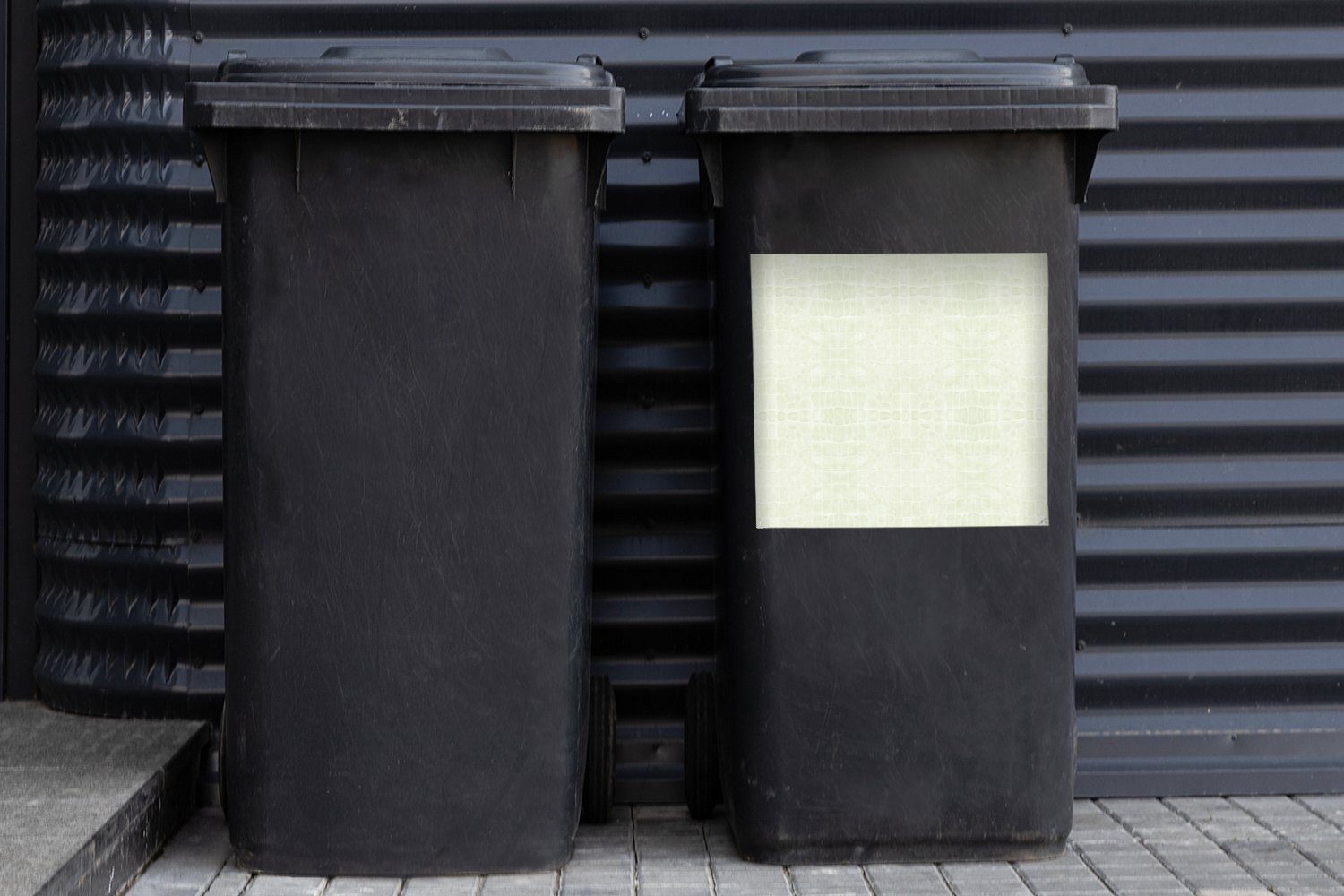 Container, Mülleimer-aufkleber, Mülltonne, St), Wandsticker Sticker, MuchoWow Leder - - (1 Abfalbehälter Tierhaut Textur
