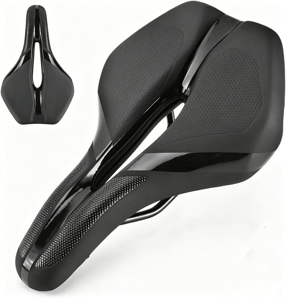 ibettertec Fahrradsattel Universal Fahrradsattel mit Memory-Schaum für MTB Rennrad Gravel Ebike (Fahrradsattel Sattel Bikesattel Mountainbikesättel Ergonomisch Superleicht, 1-tlg., Lieferinhalt: 1 x Carbon Fahrradsattel), Memory Schaum Fahrradsattel Mountainbikesättel Universal