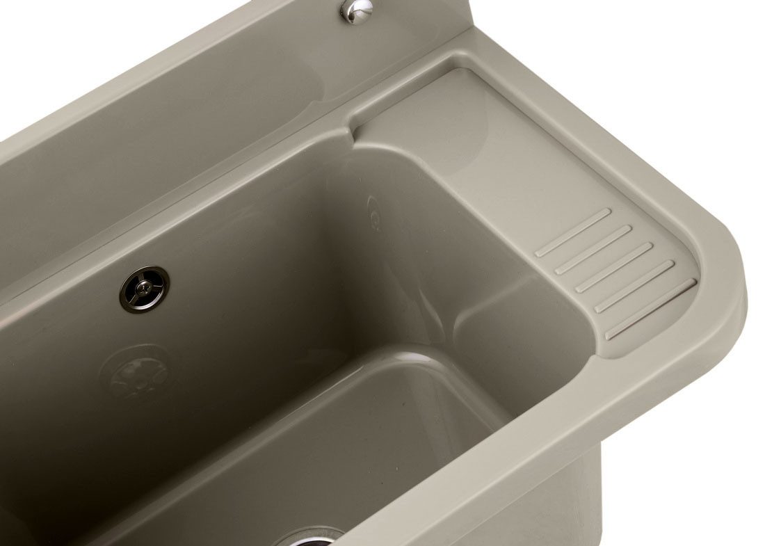 Lavre Waschbecken Vigo, Kunststoff Spülbecken Waschtrog Ausgussbecken, 50x33x21 cm