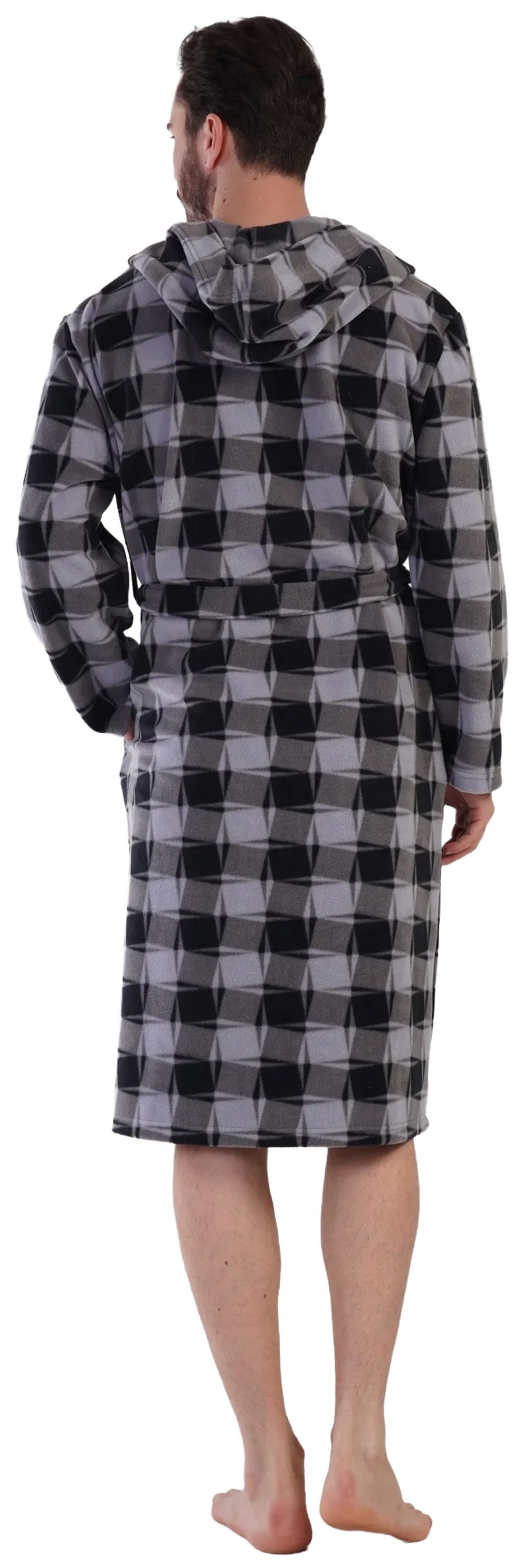 Vienetta Herrenbademantel Man, knielang, Polyester, Kapuze, Gürtel, Herren günstig online kaufen