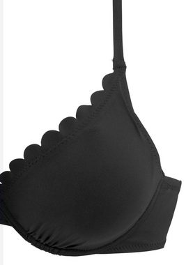 LASCANA Bügel-Bikini-Top Scallop, mit Wattierung