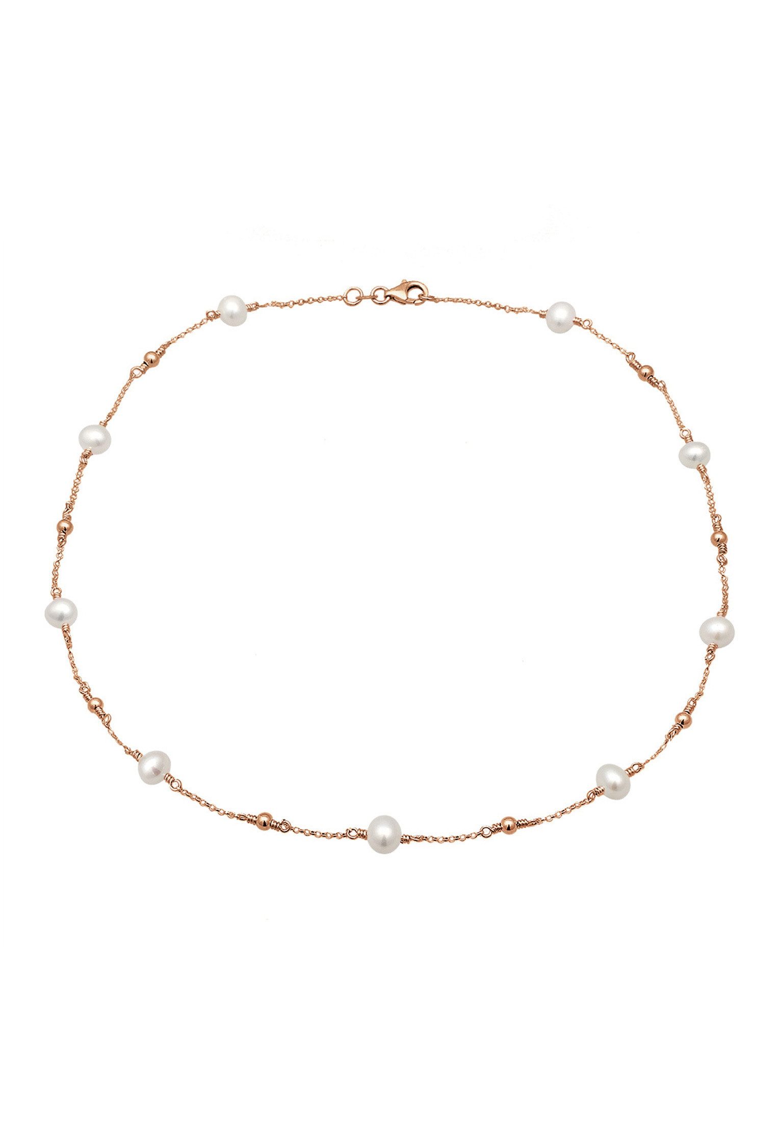 Elli Perlenkette Süßwasserperlen Schmuck Geschenk 925er Silber