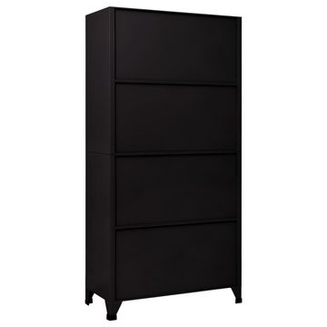 vidaXL Aktenschrank Schließfachschrank Schwarz 90x40x180 cm Stahl