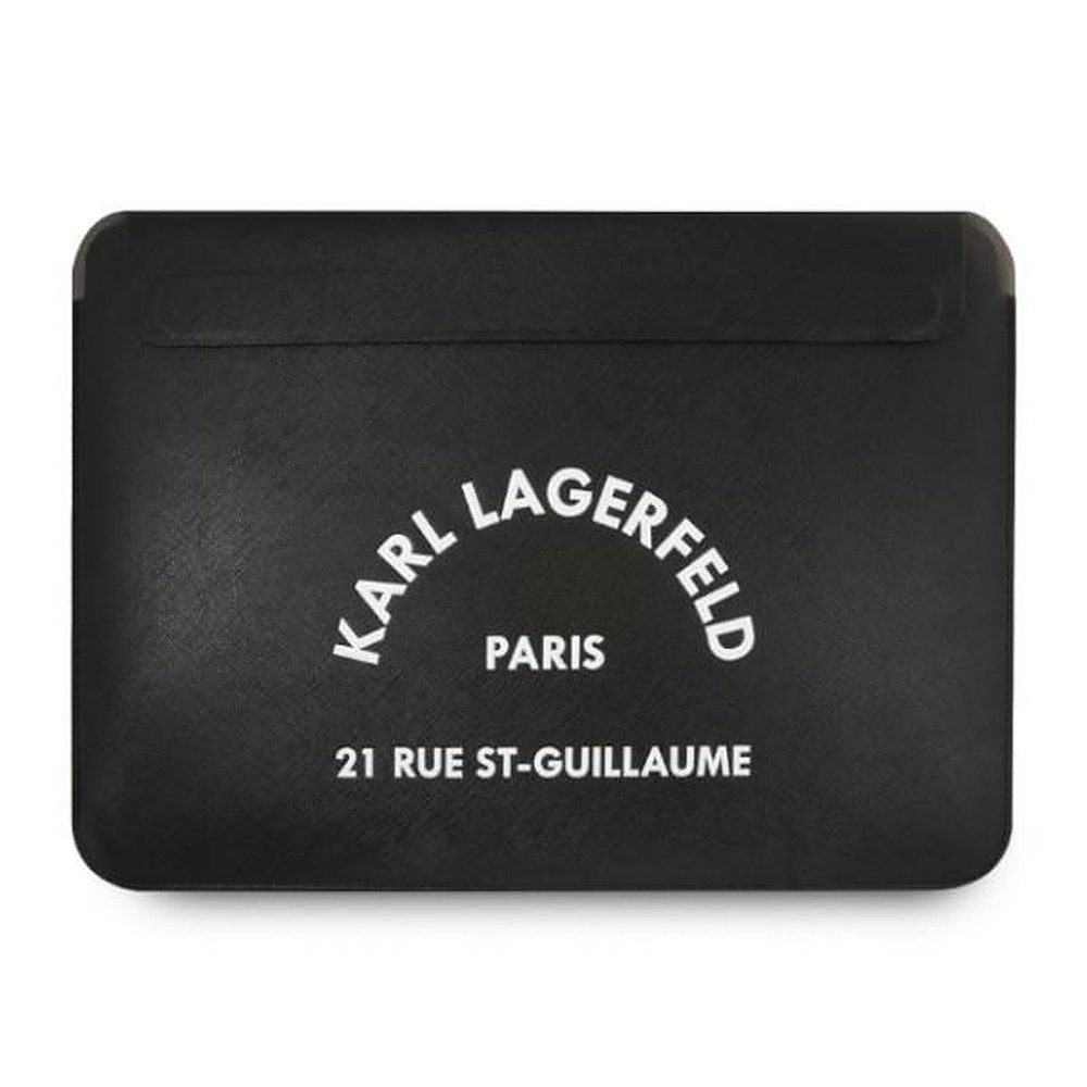 KARL LAGERFELD Laptoptasche Notebookhülle Schutzhülle Tablethülle (Spar-Set, 1-tlg., 38 x 30 x 4 cm schlank), Magnetverschluss, Saffiano-Optik, bis 13,3 Zoll