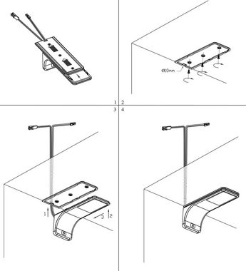 kalb LED Unterbauleuchte LED Küchenleuchte Küchenleuchten Panel Unterbauleuchte Küche, 3er SET, neutralweiß