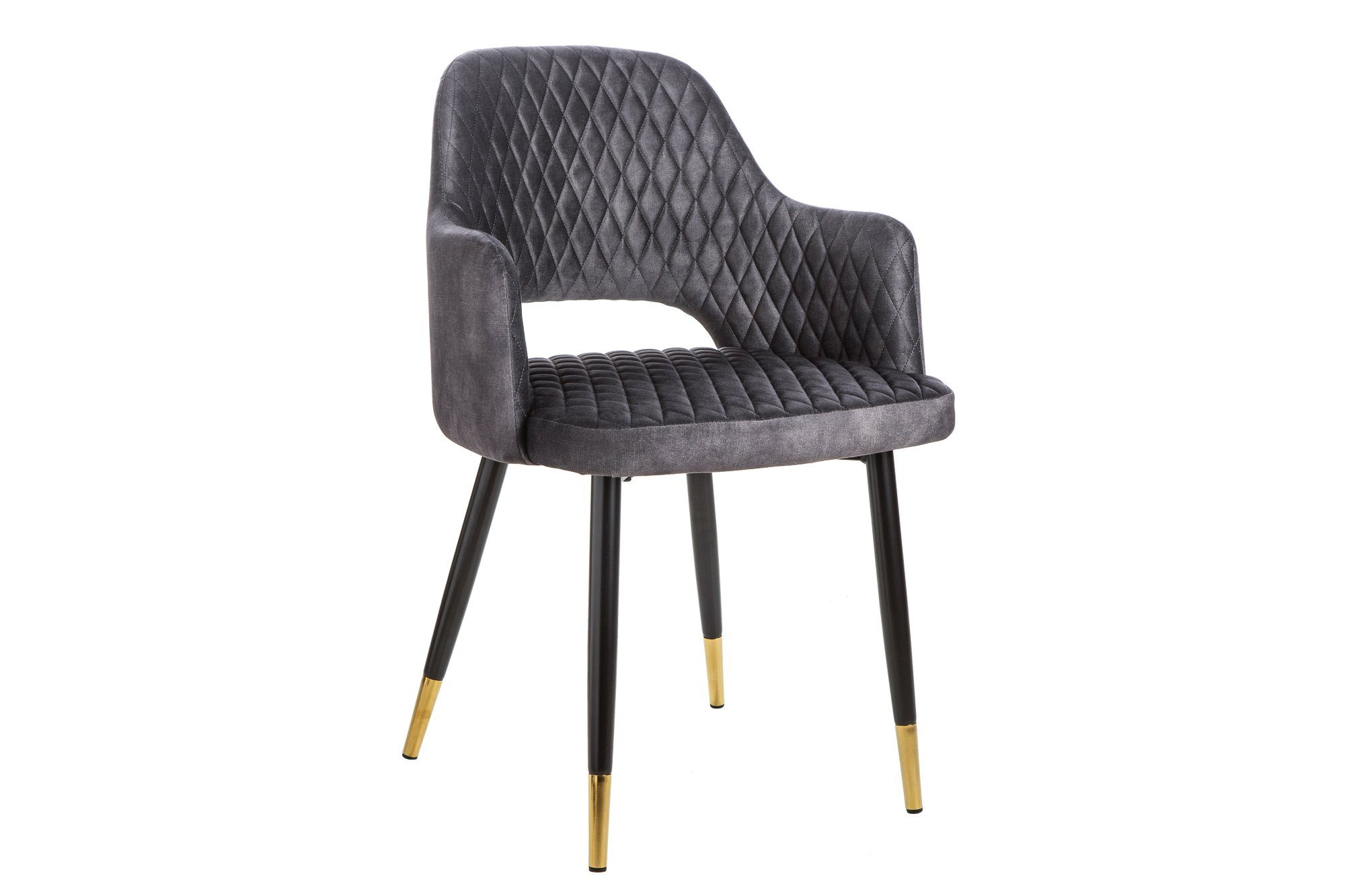 und Ziersteppung Samt Sitheim-Europe Samt und Armlehnstuhl Fußkappen, Moderner Stuhl Design Fußkappen PARIS goldene Ziersteppung goldene