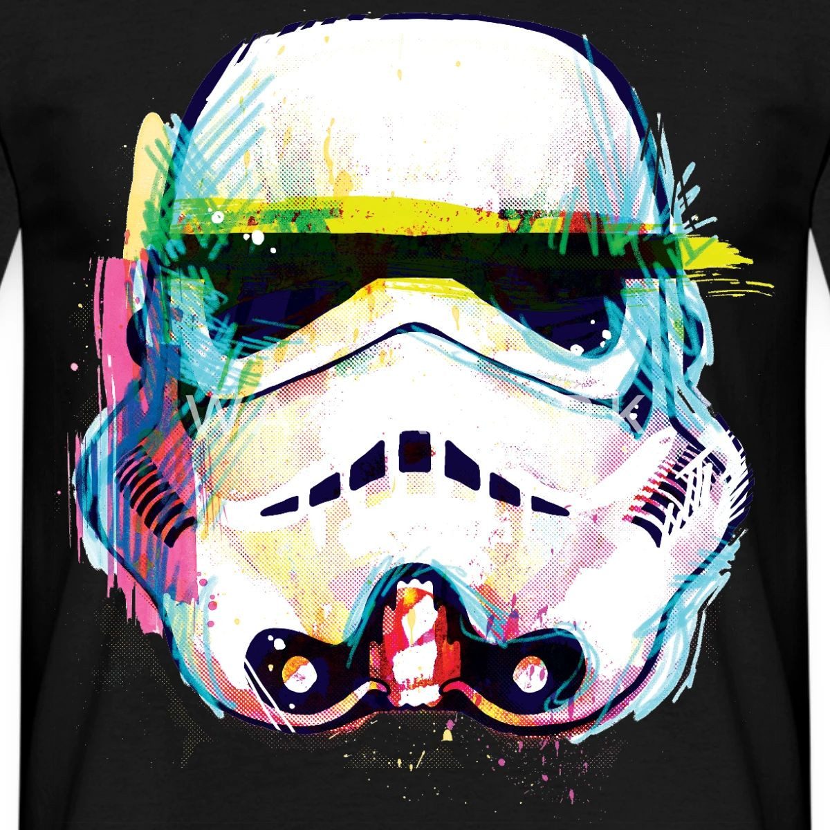Spreadshirt T-Shirt Star Wars Stormtrooper Portrait Artsy-Look Männer T-Shirt (1-tlg)