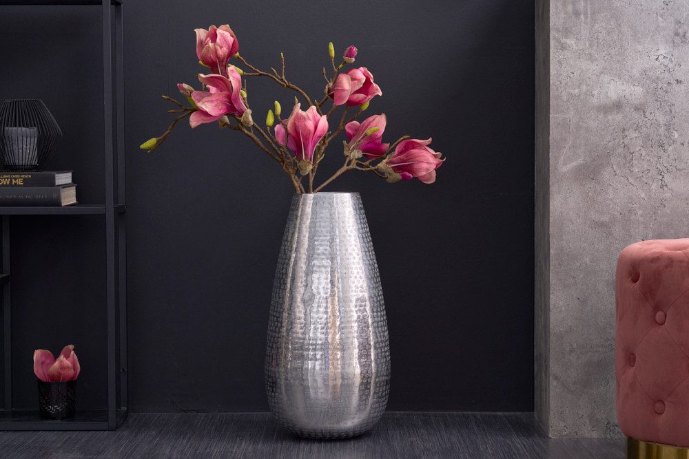 riess-ambiente Bodenvase ORIENT 50cm silber (1 St), Deko · Blumen · Hammerschlag Design · Metall – Bild 2 von 5