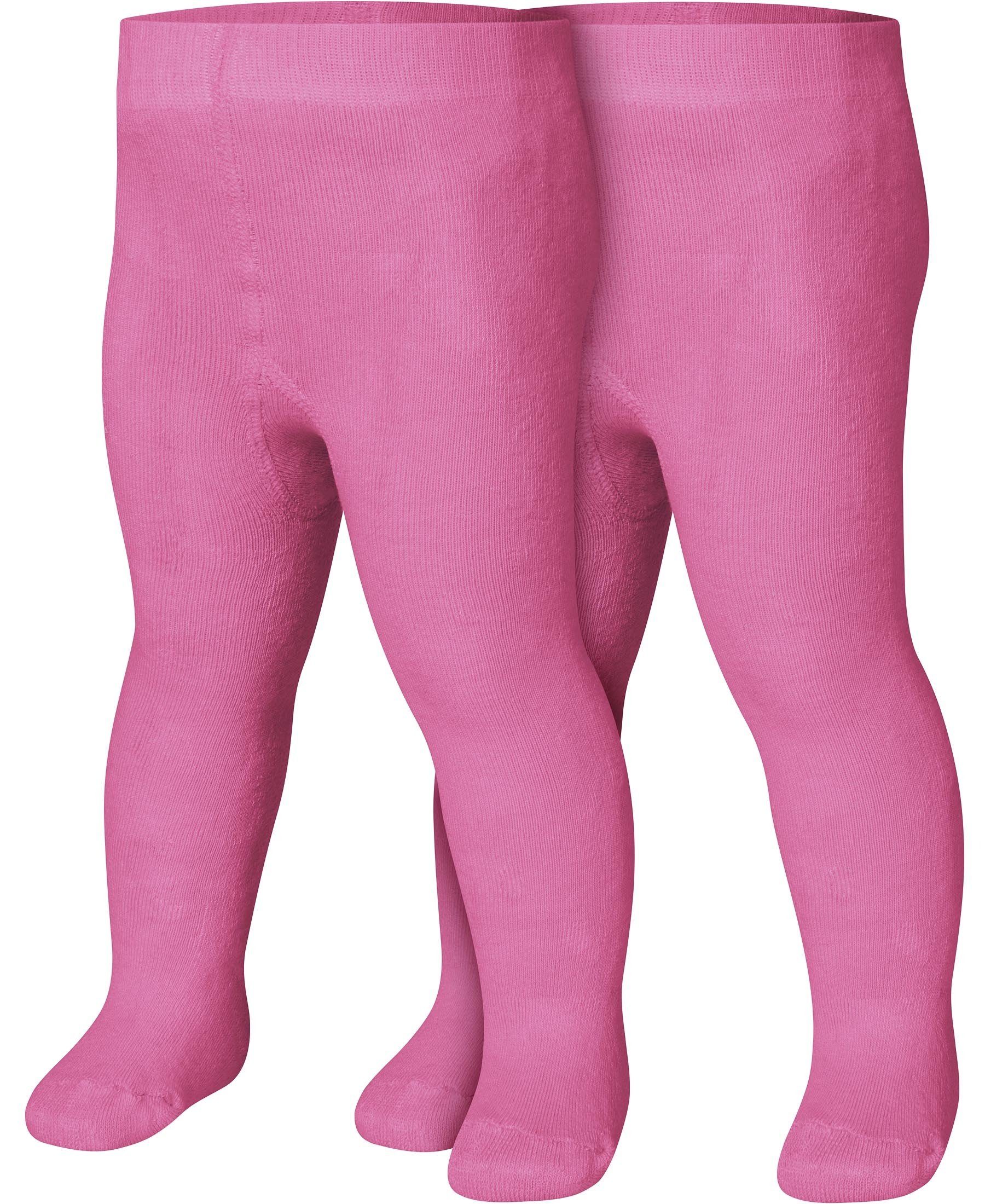 Playshoes Strumpfhose Thermo-Strumpfhose uni Doppelpack pink