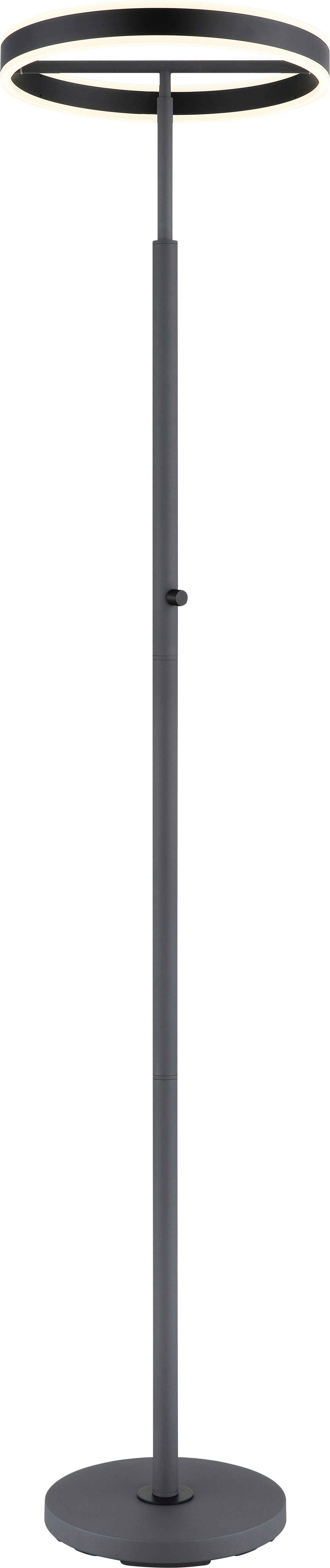 GLOBO LIGHTING Deckenfluter EMANUEL, LED fest integriert, LED Deckenfluter anthrazit, 4000K, Drehdimmer, starkes Licht