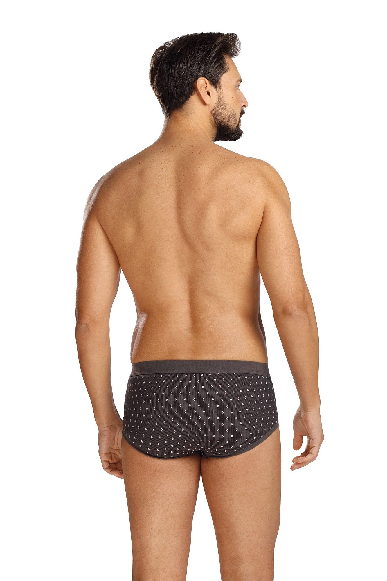 Comte Slip (Set, 3-St., 3er-Pack) Herren Slips Sportslips 3er-Pack mit Eingriff Feinripp Muster
