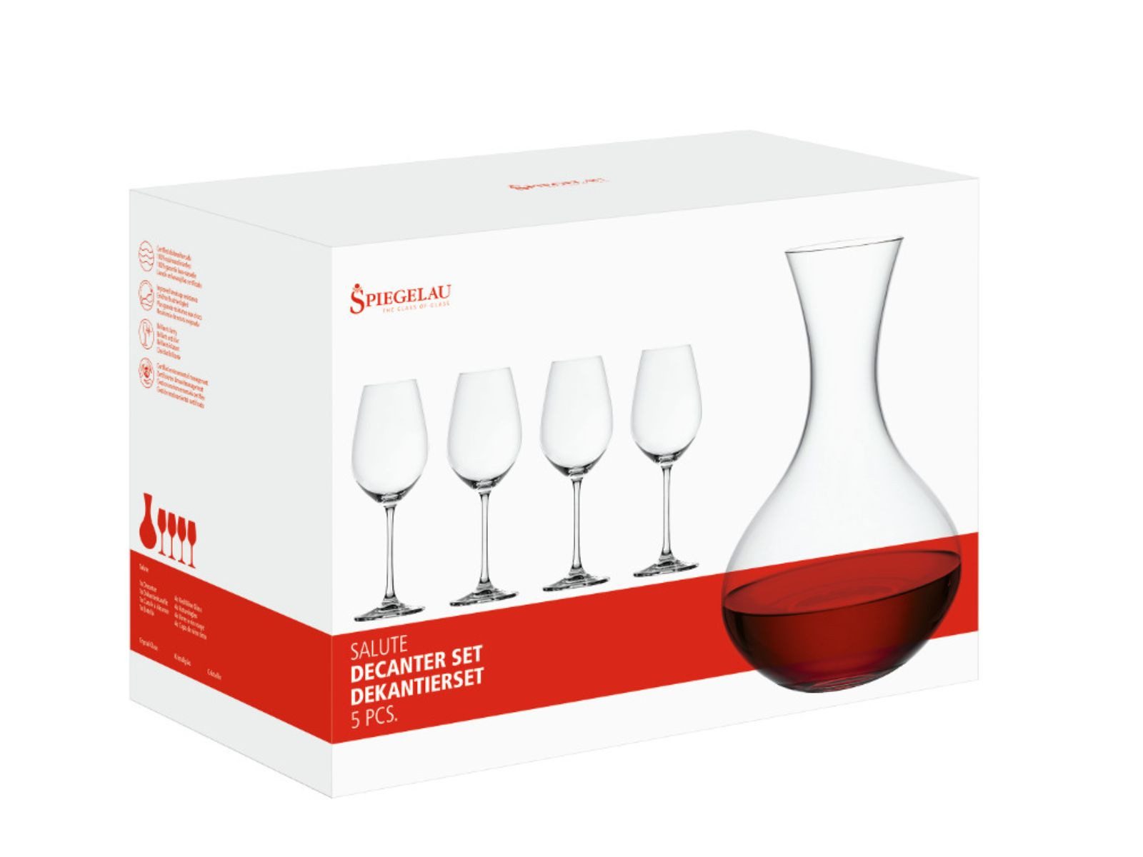 SPIEGELAU Dekanter Salute Dekantier Set 5tlg. (4720195) NEU