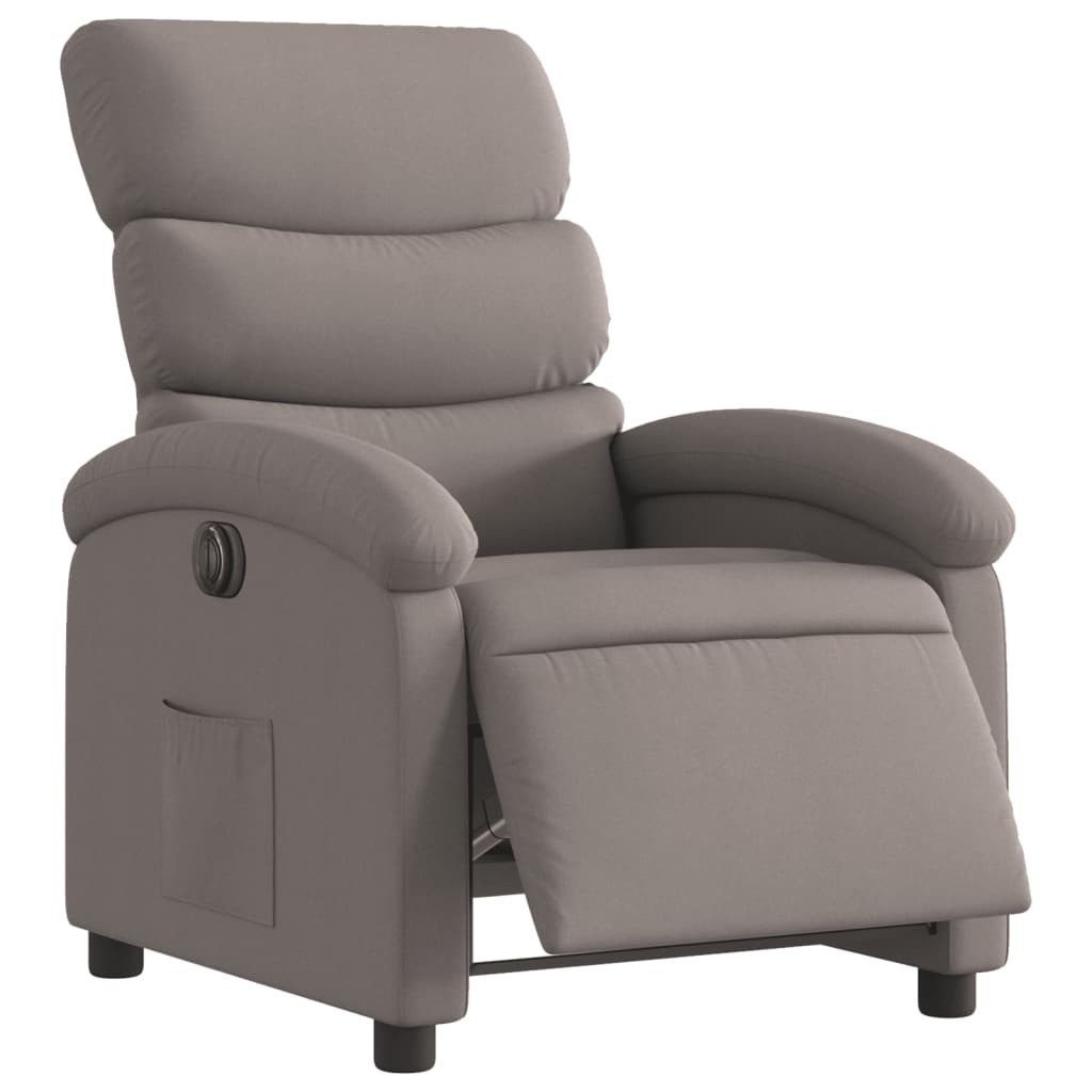vidaXL Sessel Relaxsessel Elektrisch Taupe Stoff (1-St)