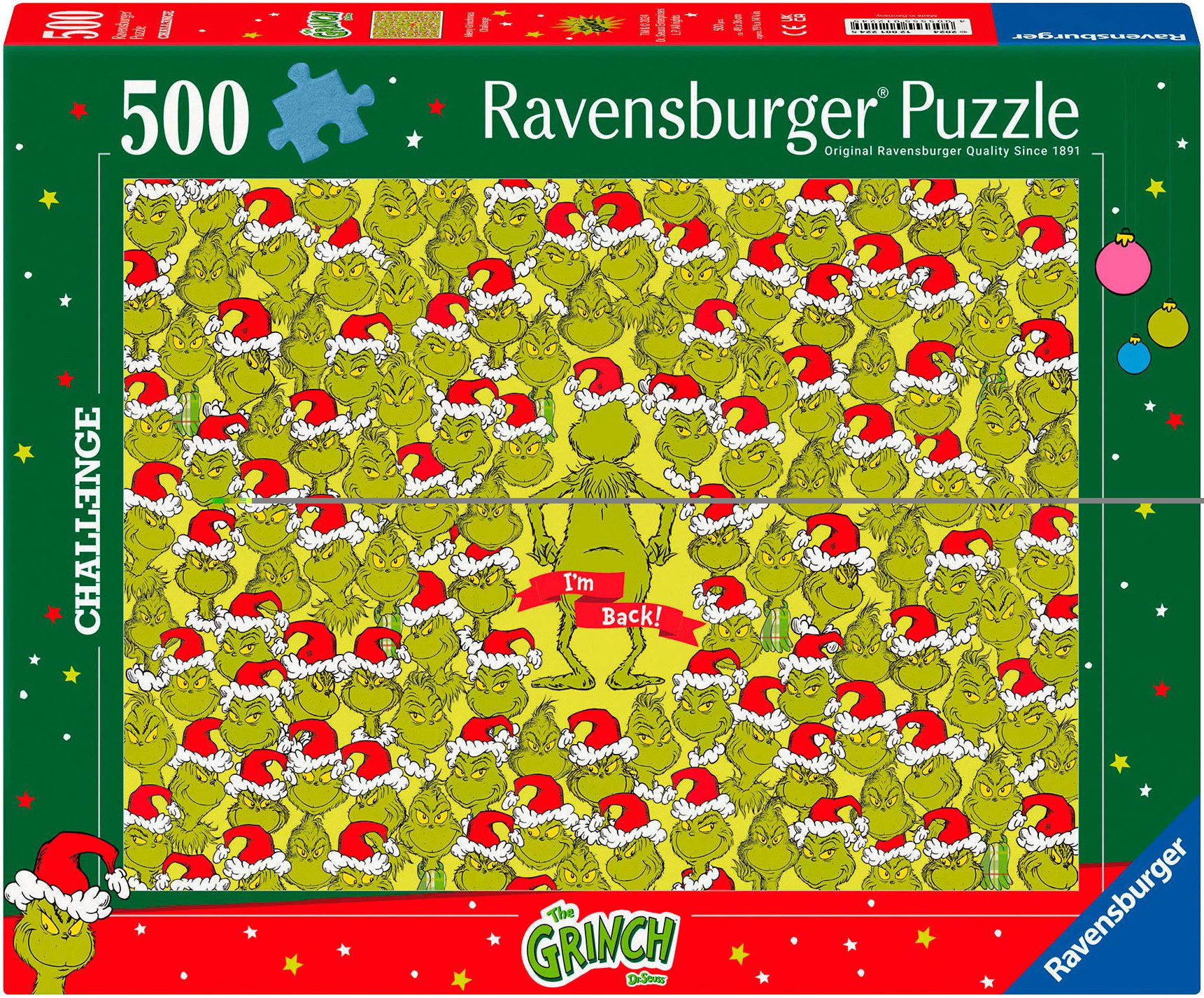 Ravensburger Puzzle Merry Grinchmas Challenge, 500 Puzzleteile, Made in Ger günstig online kaufen