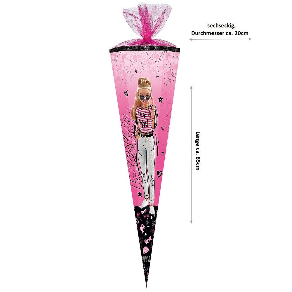 Nestler Schultüte BARBIE PINK, Zuckertüte 85cm (zum Schulanfang / Einschulung)