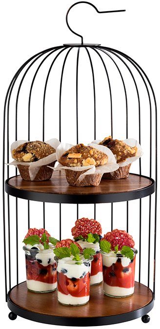 APS Etagere Birdcage, Massivholz, Metall