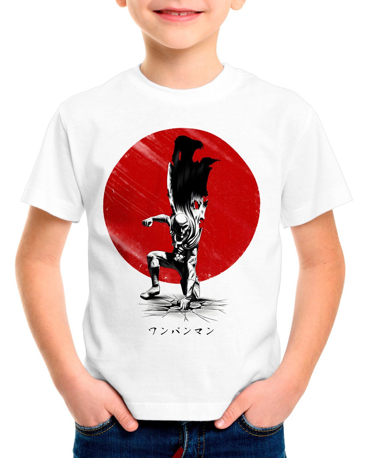 style3 Print-Shirt Kinder T-Shirt Eternal Sai one punch man saitama manga anime