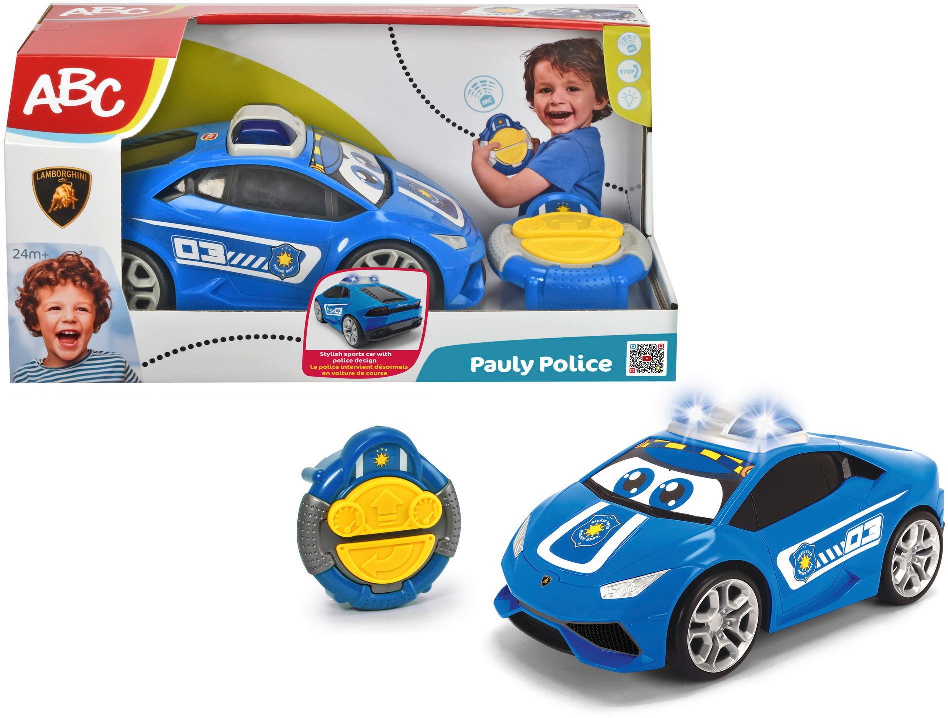 ABC-Dickie-Simba Spielzeug-Feuerwehr ABC Kleinkindspielzeug ferngesteuertes Auto ABC IRC Paul Polizei Auto