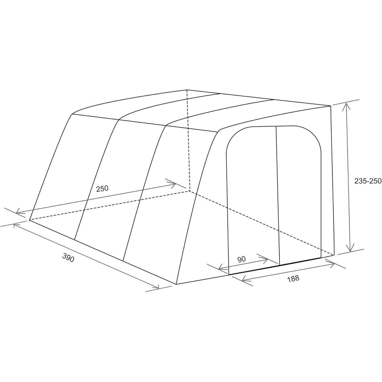 LuxusKollektion Markise Markise Fiberglas Weekender Wohnwagen Wohnmobil 390 cm