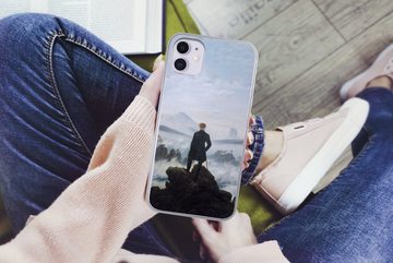 MuchoWow Handyhülle Der Wanderer über dem Nebelmeer - Caspar David Friedrich - Kunstwerk, Handyhülle Apple iPhone 11, Smartphone-Bumper, Print, Handy
