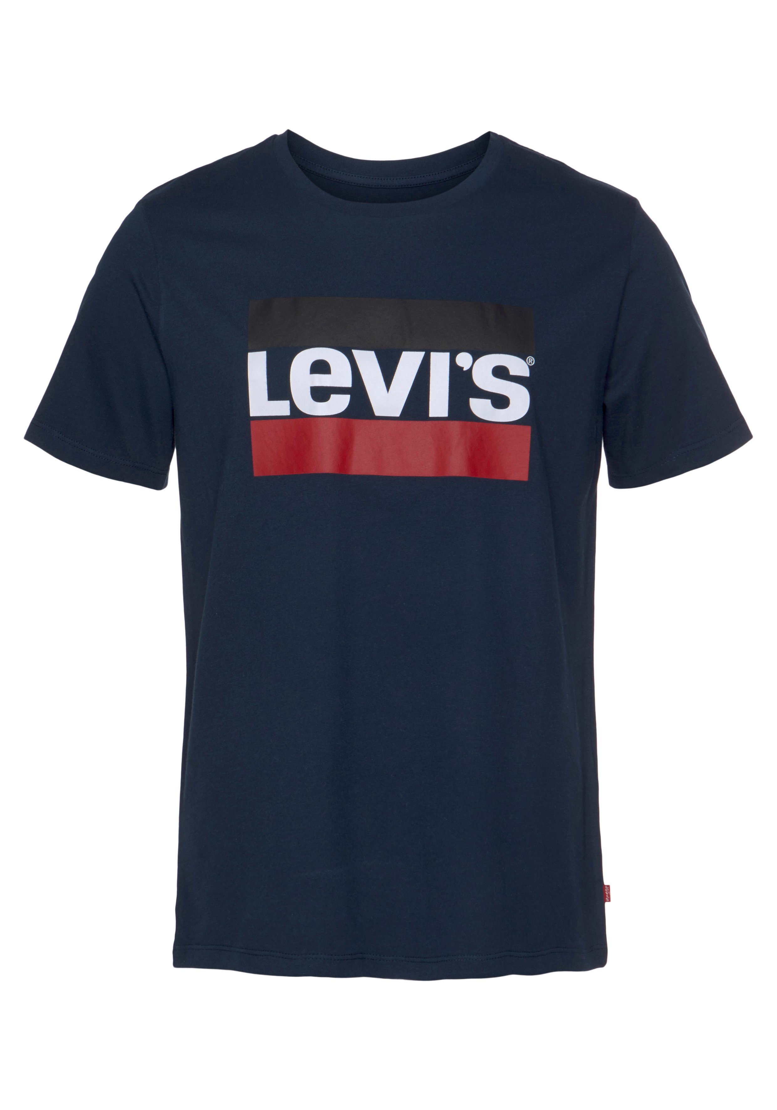 Levi's® navy Logoprint großem T-Shirt mit