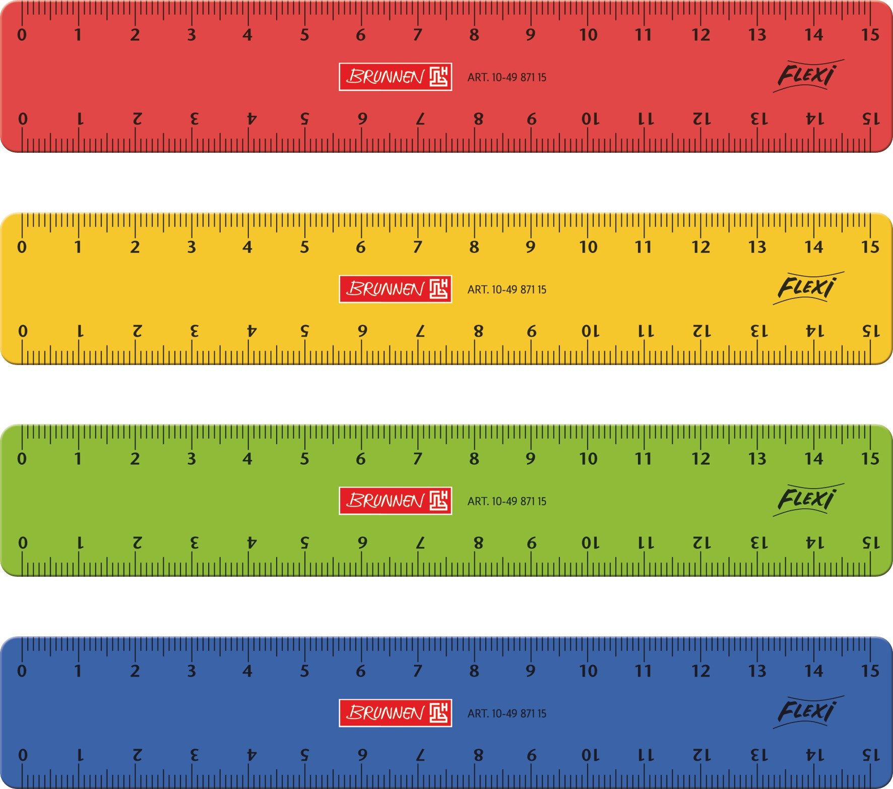 Baier Kindersitz Lineal Flexibles Lineal 15 cm aus Kunststoff sortiert, flexibel und unzerbrechlich