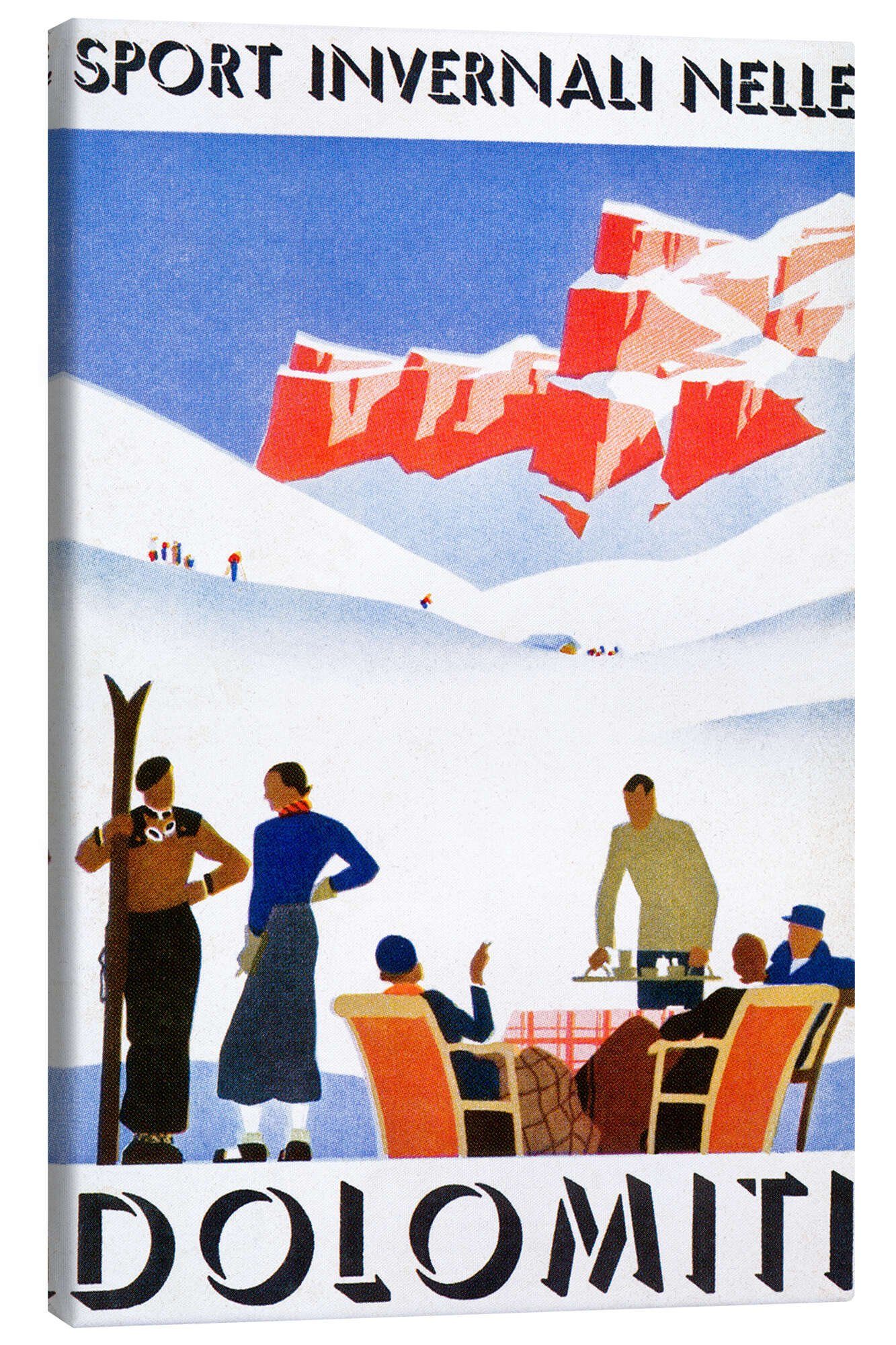 Leinwandbild Vintage Ski Collection