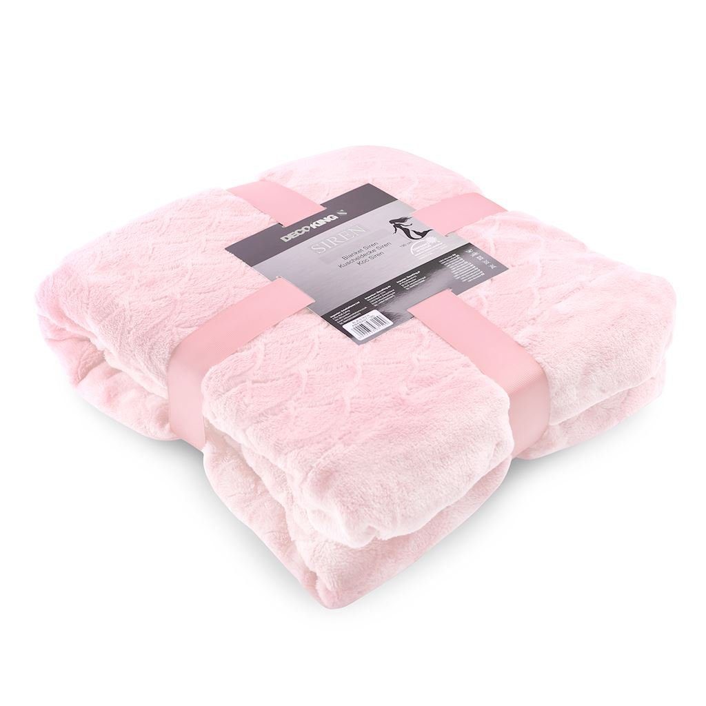 Siren AmeliaHome Meerjungfrauen & Sofa powderpink Meerjungfrau Decke DecoKing Tagesdecke Couch, für Kuscheldecke -