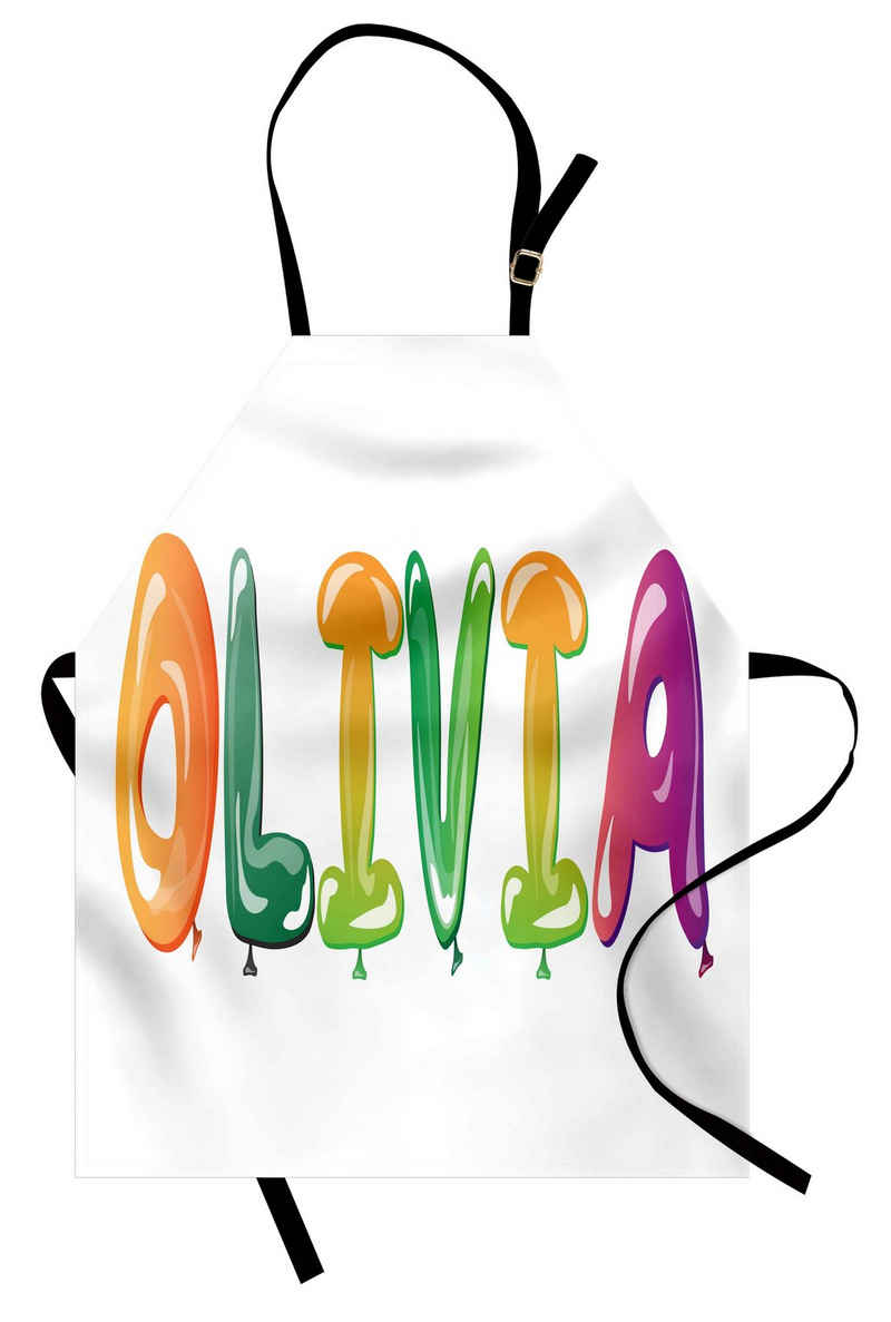 Abakuhaus Kochschürze Höhenverstellbar Klare Farben ohne verblassen, Olivia Medieval Girl Name-Party