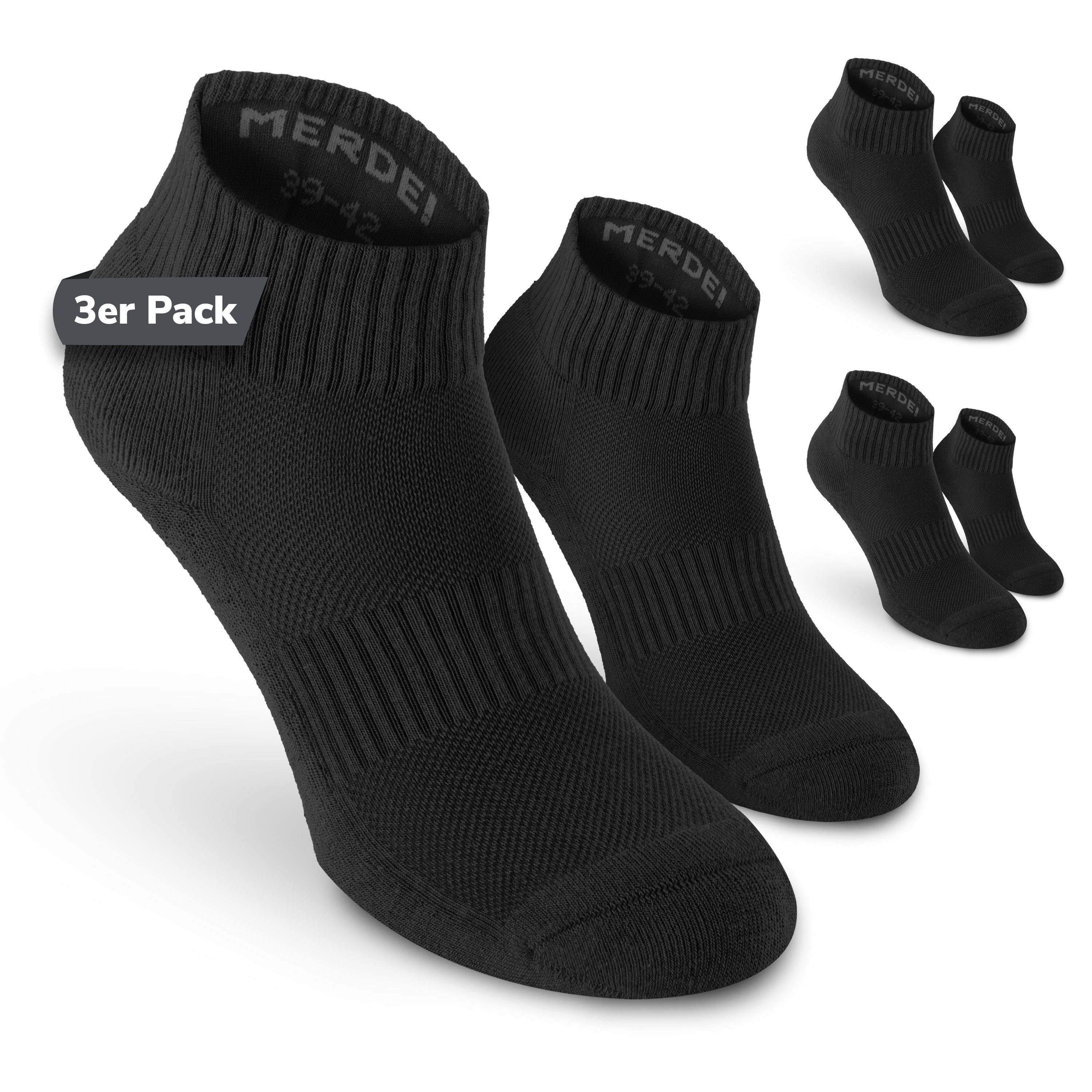 SAFERSOX Kurzsocken Tanzsocken (Set, 3 Paar) ohne Logo, ohne Grip