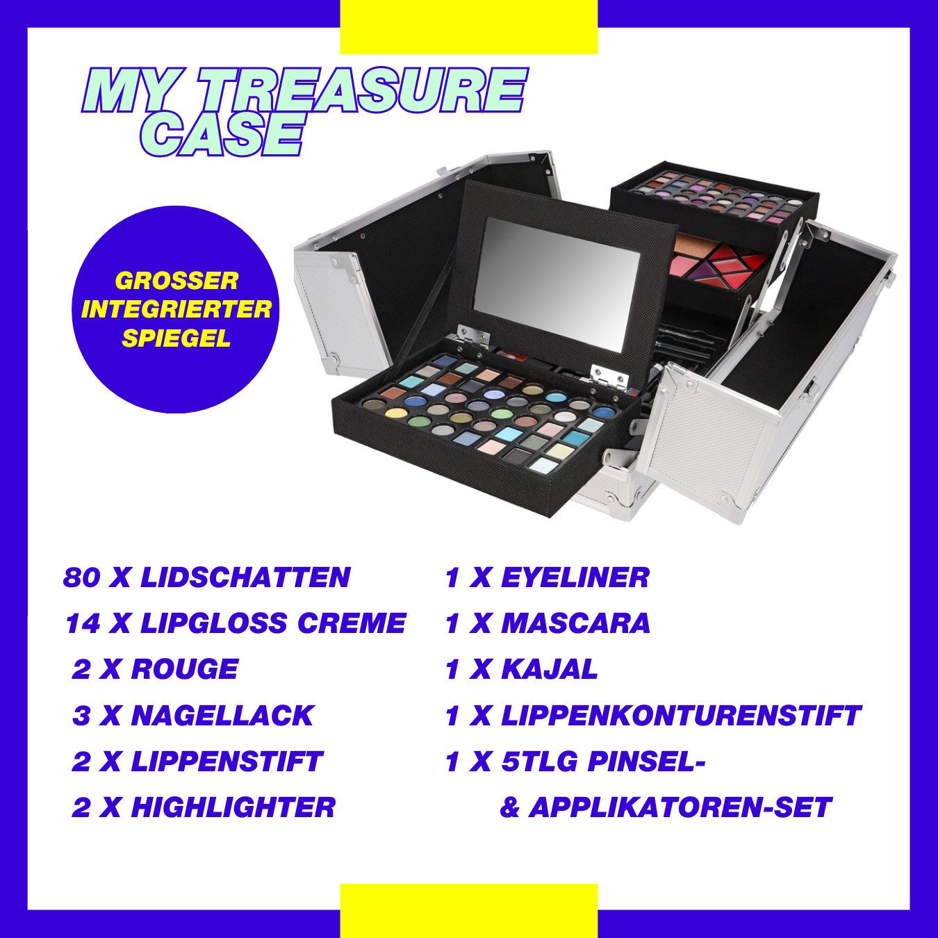 ZMILE COSMETICS Kosmetik-Koffer My Treasure Case, 113-tlg., mit veganer Formulierung – Bild 4 von 5