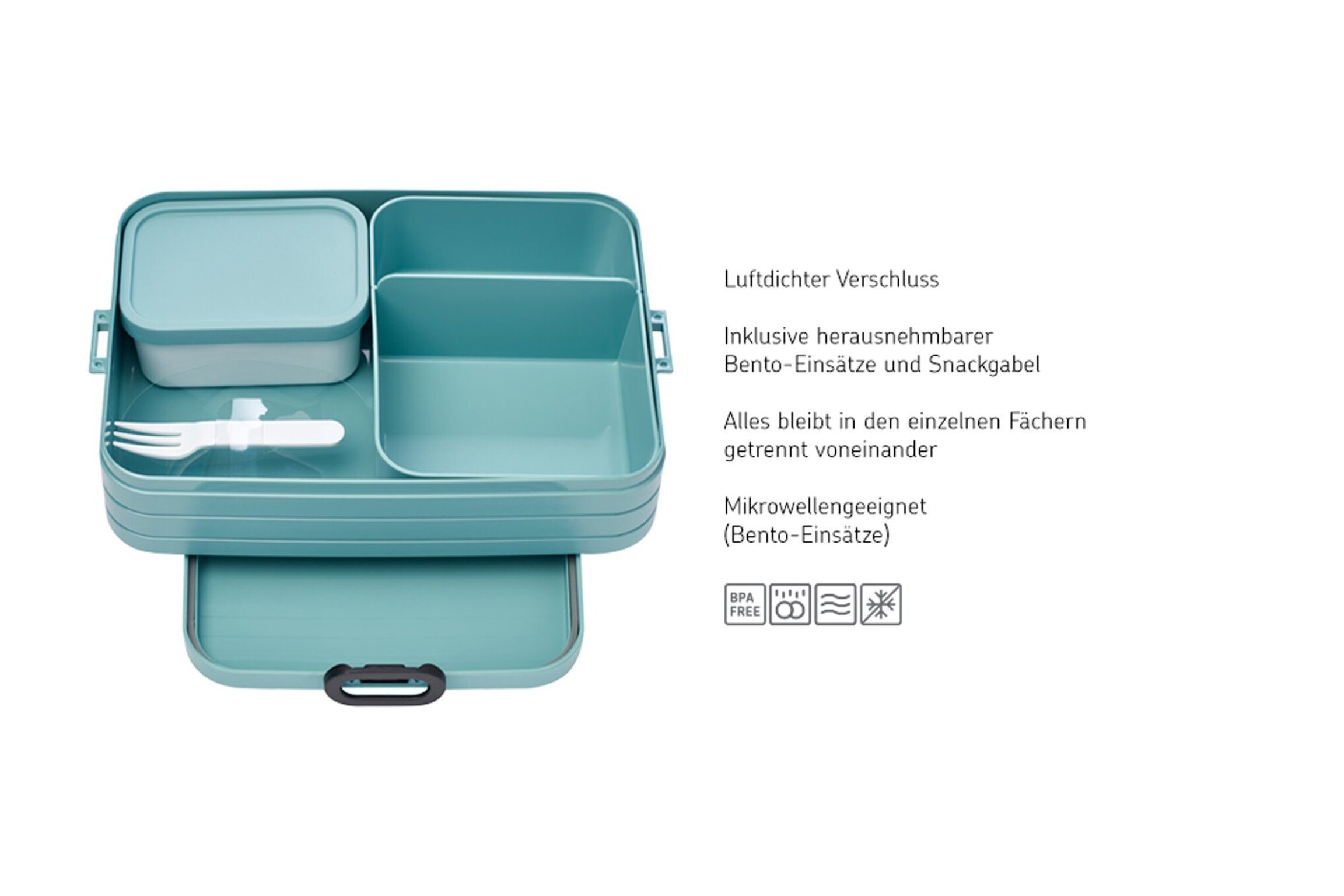 Set Grau, Mepal Grey Groß Take Bento-Lunchboxen Cool – Lunchbox Edition / - Polypropylen A Limited Klein