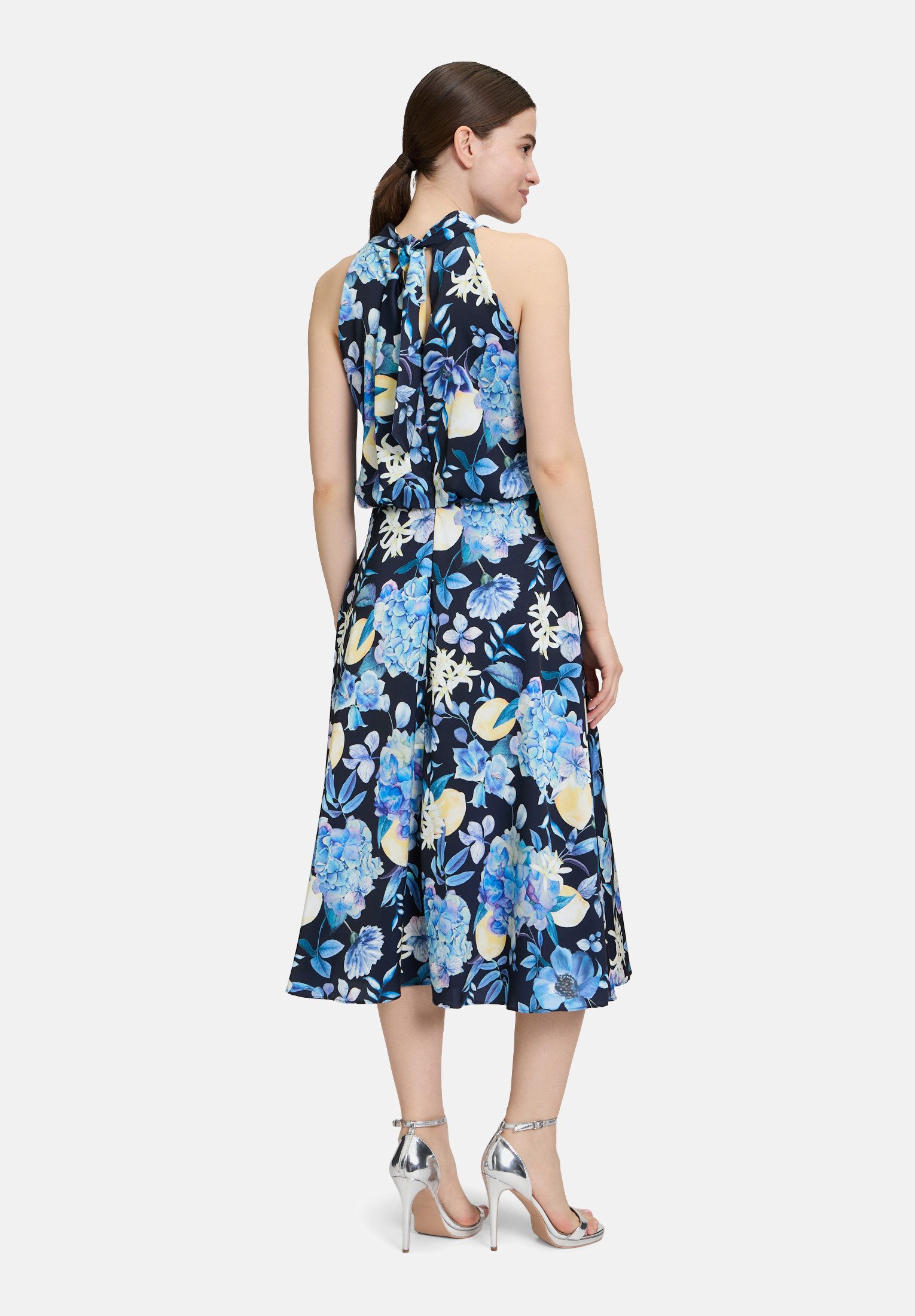 Vera Mont Cocktailkleid Damen mit Stehkragen Druck