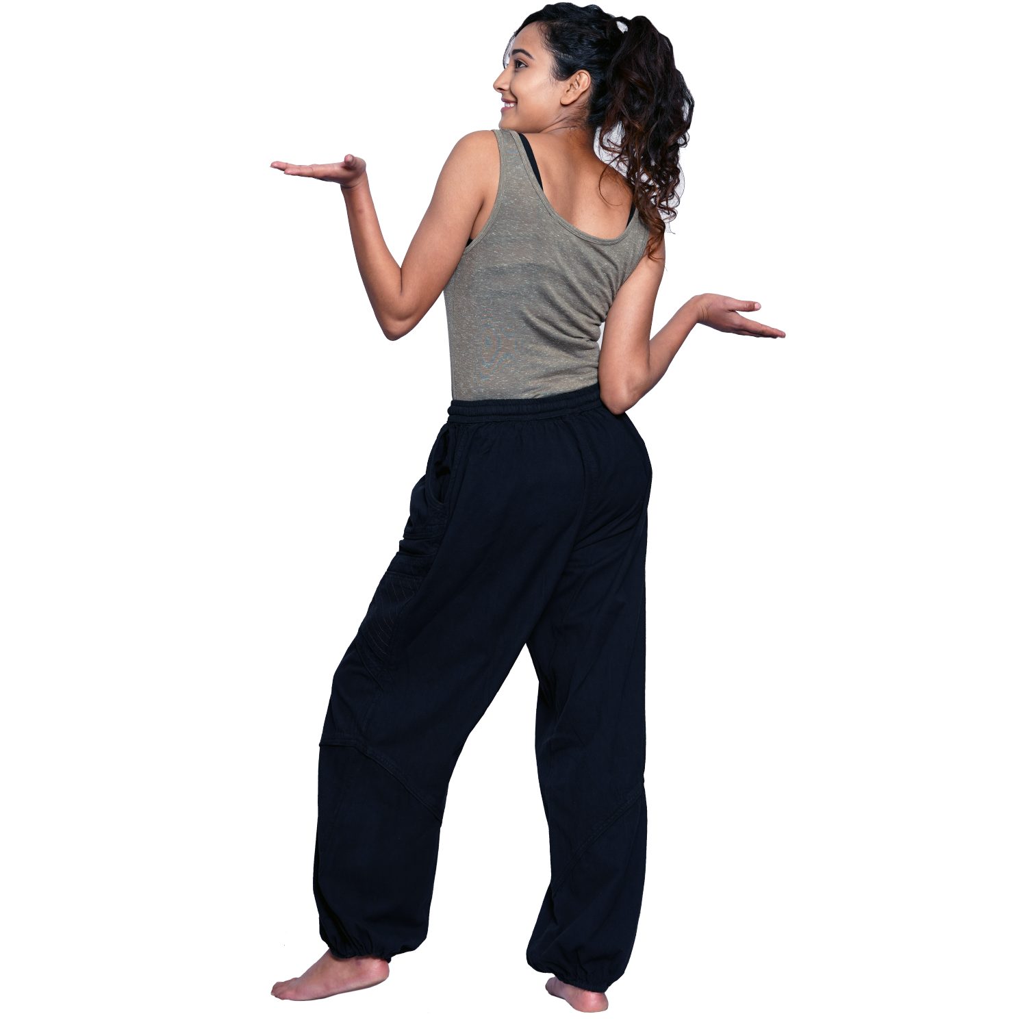 SIMANDRA Haremshose Triangle Damen Schlupfhose für Yoga & Fitness (1-tlg) mit elastischem Bund