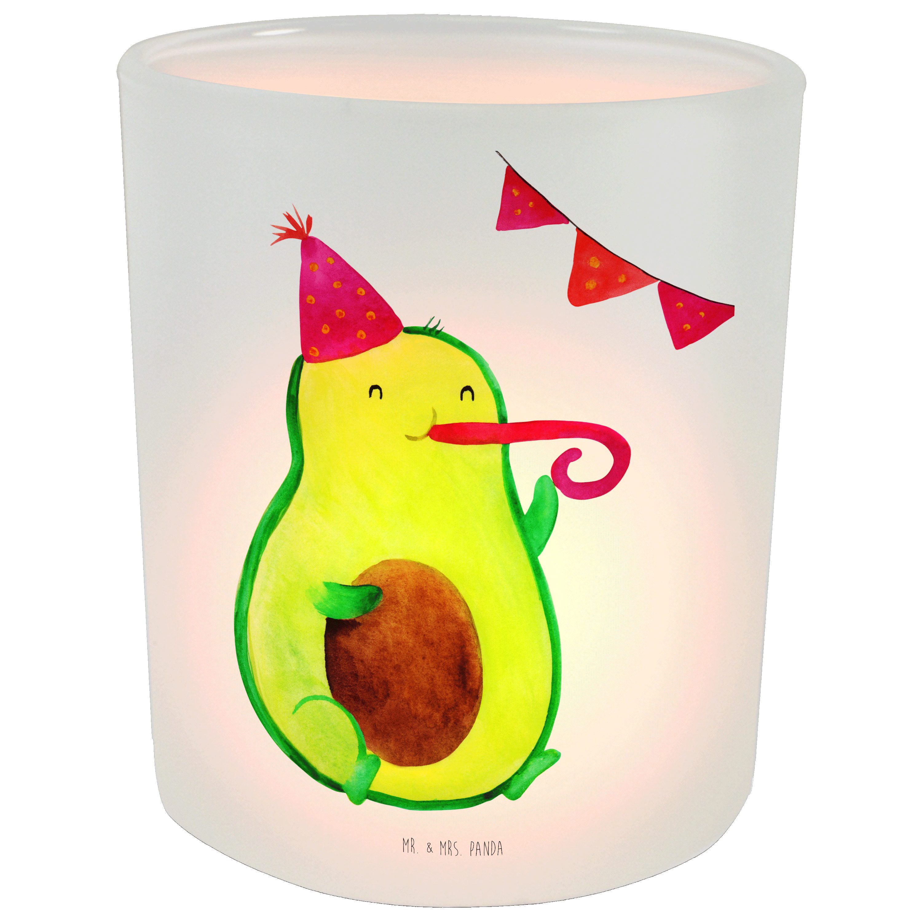 Transparent Kerze, Mr. Panda & Mrs. (1 Avocado St) Windlicht Windlicht - - Feier, Besta Geschenk, Party