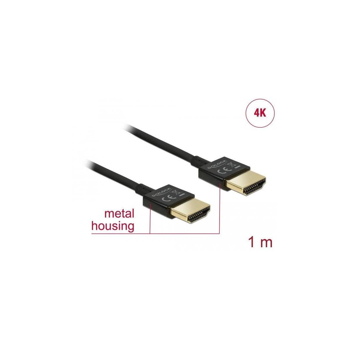 Delock Kabel High Speed HDMI - HDMI-A Stecker > HDMI-A Stecker... Computer-Kabel, HDMI-A, HDMI (100,00 cm)