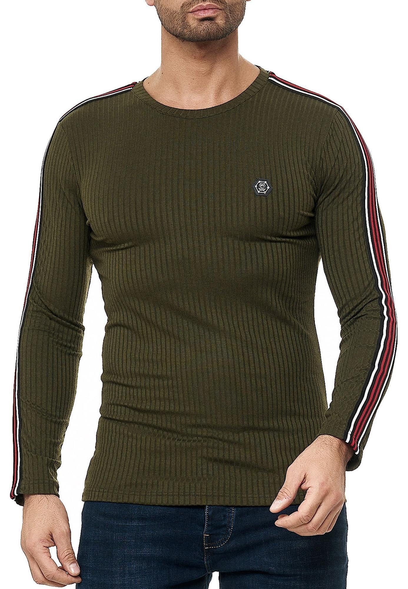 RedBridge Strickpullover Figurbetont Feinstrick Longsleeve Slim günstig online kaufen