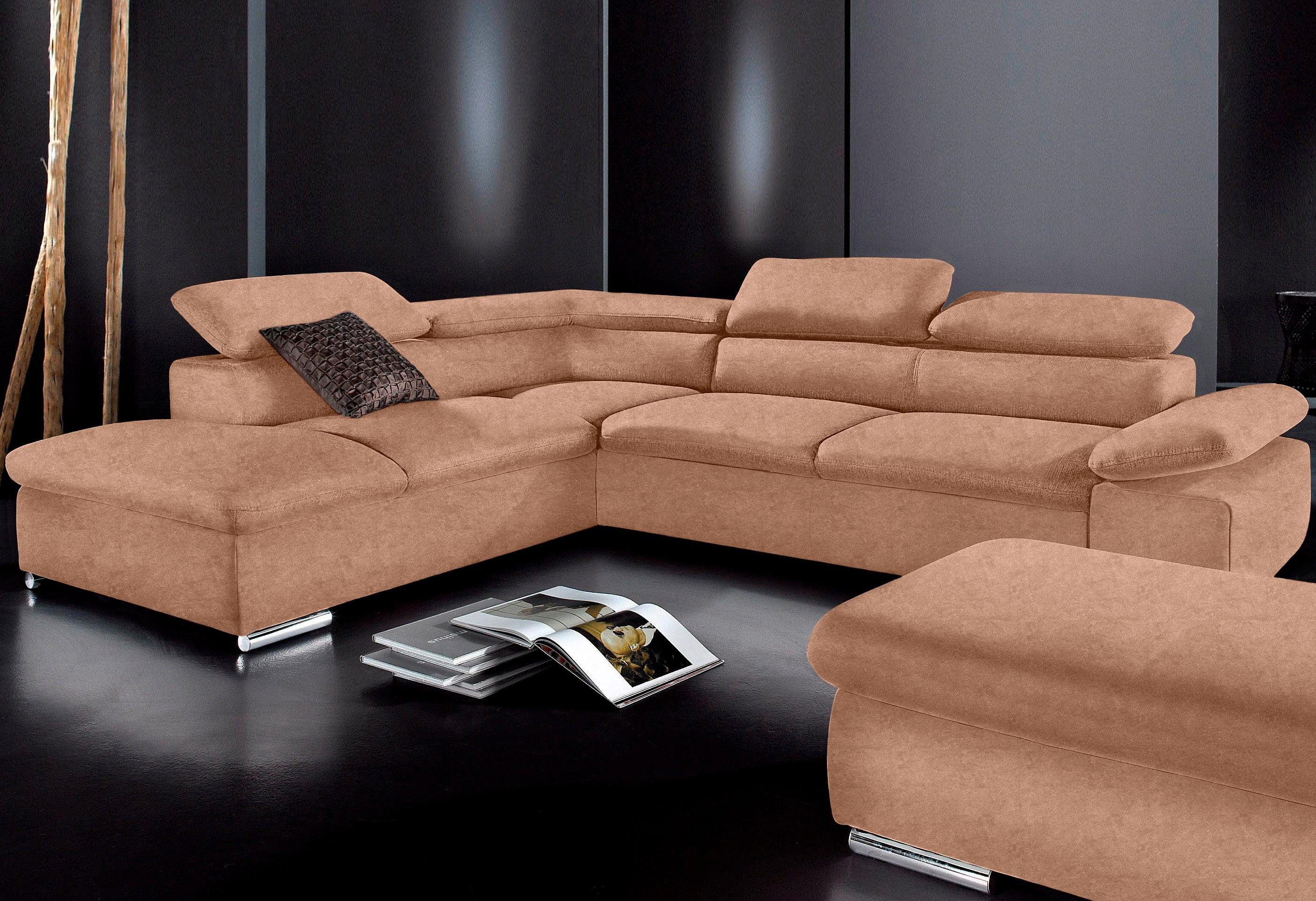 sit&more Ecksofa Alcudia L-Form, B: 272 cm, Arm- und Kopfteilverstellung, Eckcouch, mit Schlaffunktion, Komfortsitz