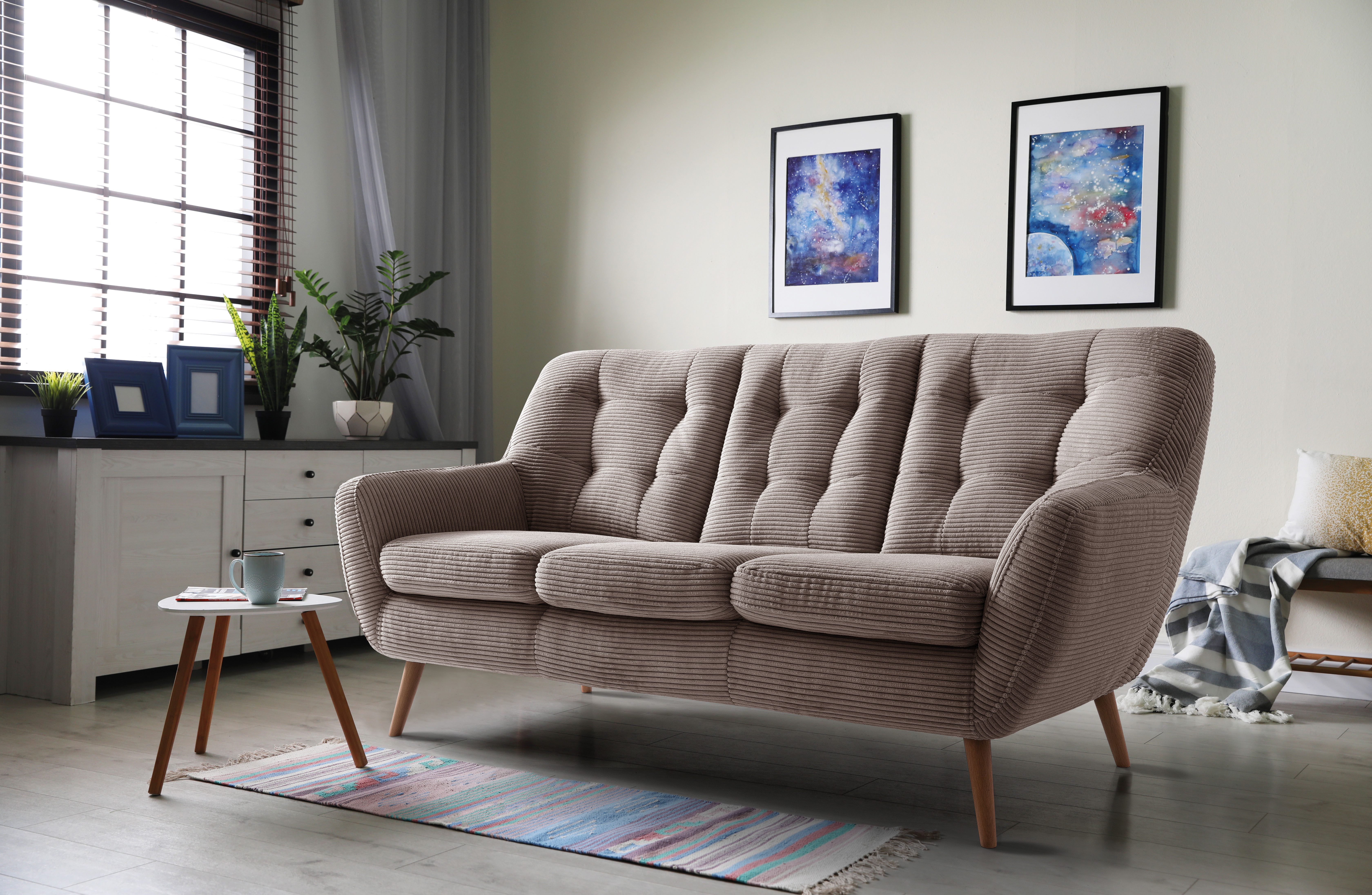 exxpo - sofa fashion 3-Sitzer Scandi, bequem, aufwendige Rückenpolsterung f günstig online kaufen