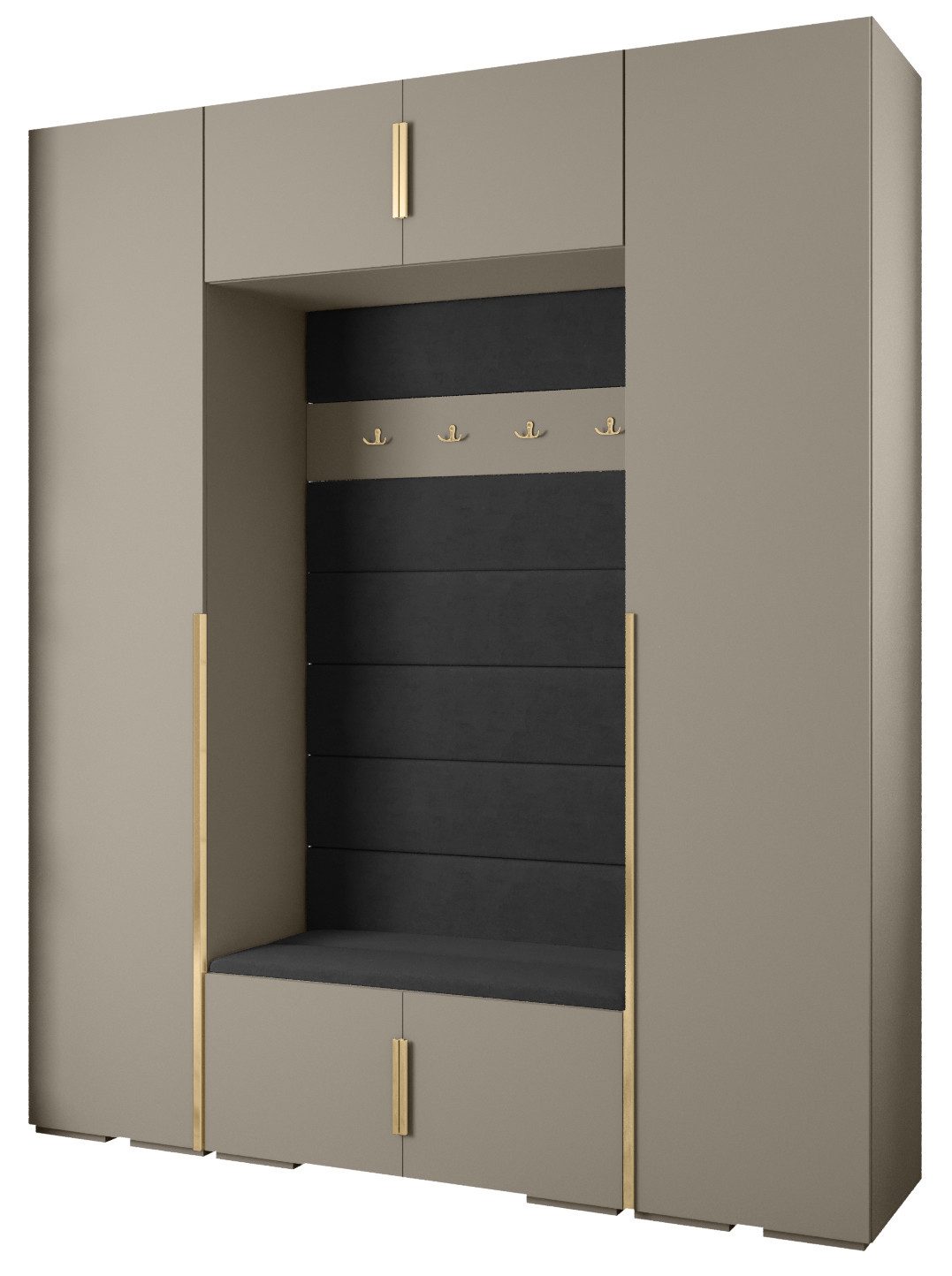 ABIKS MÖBEL Kompaktgarderobe INOVA 1 SATZ 13 Möbelset, Garderobe mit Kleiderstange und Regalen
