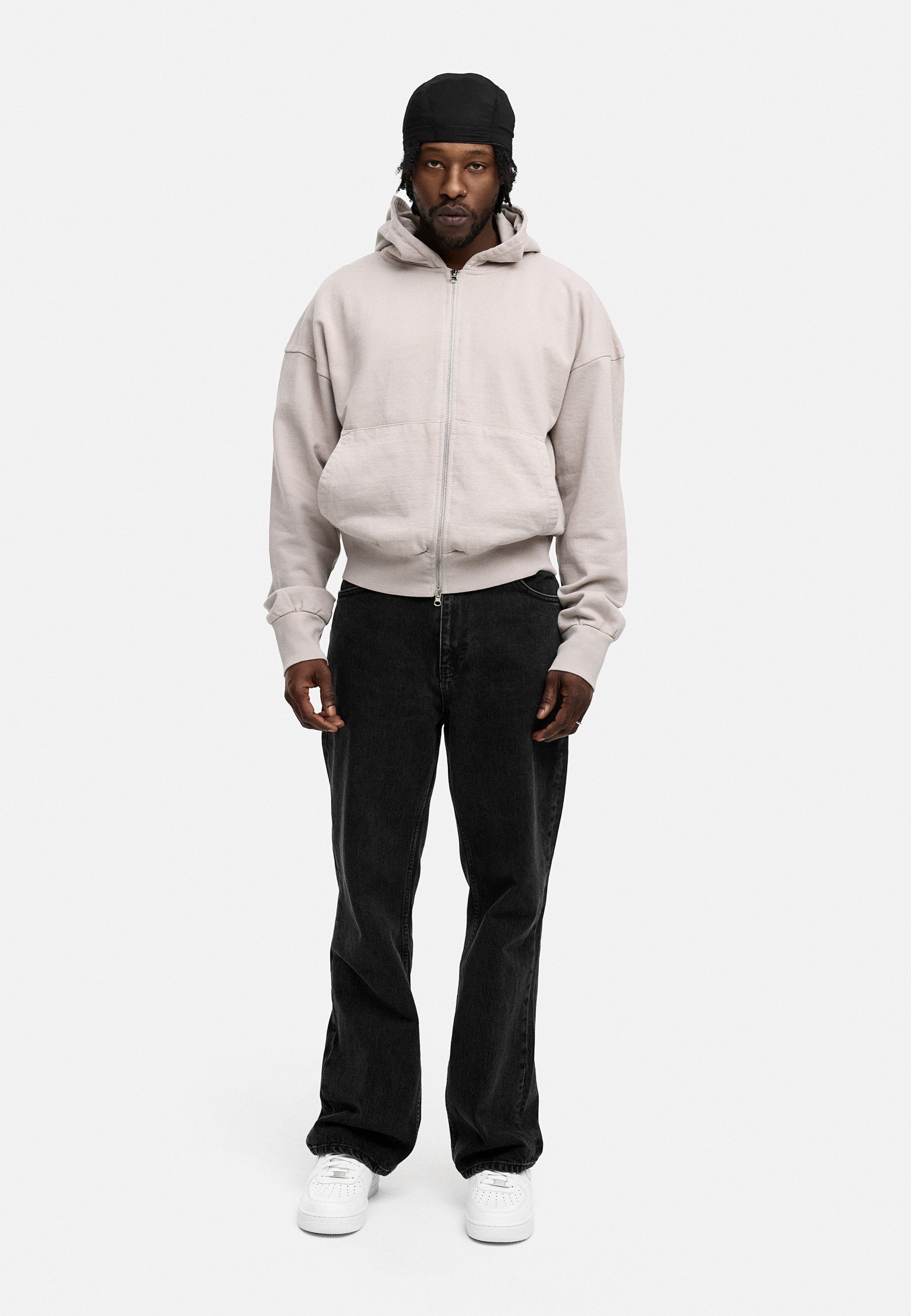 BEHYPE STUDIOS Kapuzensweatjacke IM OVERSIZE BOXY-FIT, ZIPPER-HOODIE Herren Zip-Thru Sweatjacke Kapuzenpullover Kapuzen-Sweatshirt Sweater