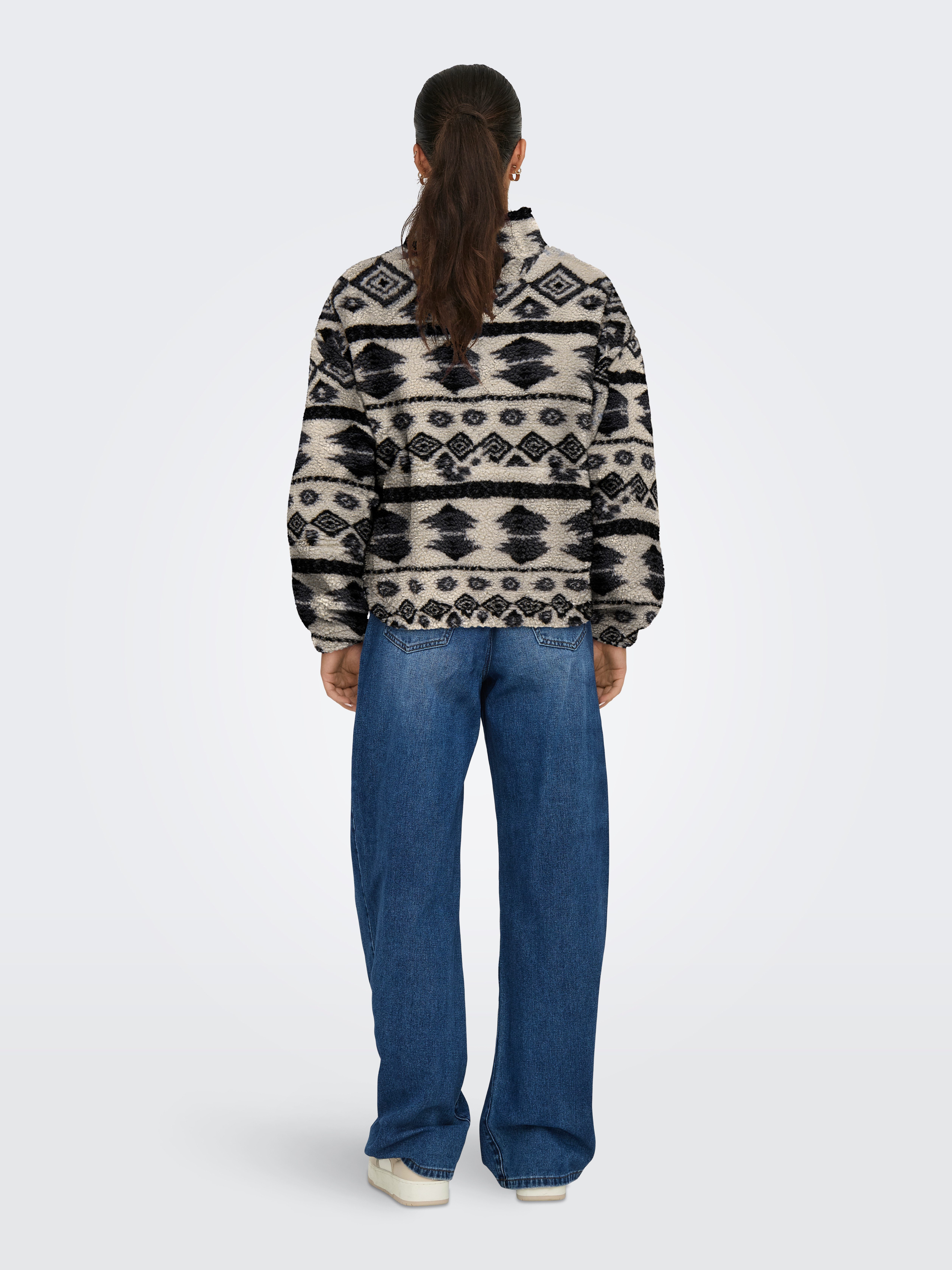 ONLY Sweatshirt ONLJANNE AZTEC TEDDY L/S HALFZIP CC SWT günstig online kaufen