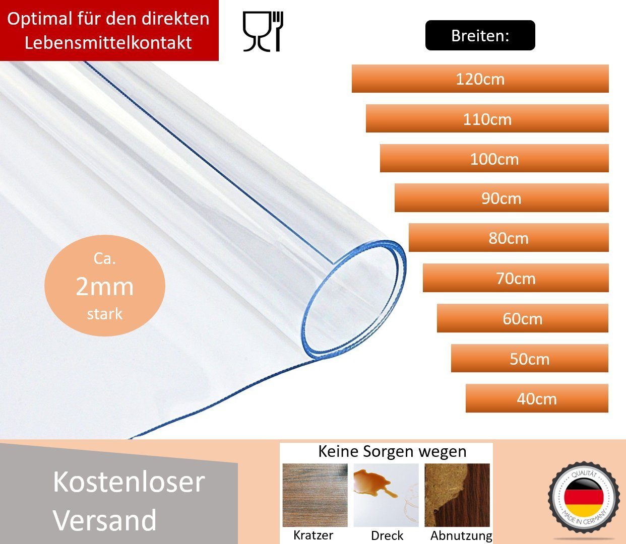 Dilara Home Tischdecke Tischfolie Schutzfolie Bodenschutzmatte Tischschutz günstig online kaufen