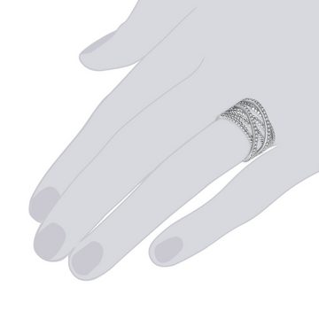Lulu & Jane Fingerring Ring Glaskristall weiß