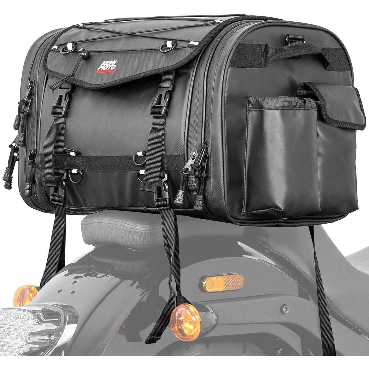 LuxusKollektion Roller-Gepäckträger Motorrad Hecktasche 65L wasserdicht erweiterbar schwarz